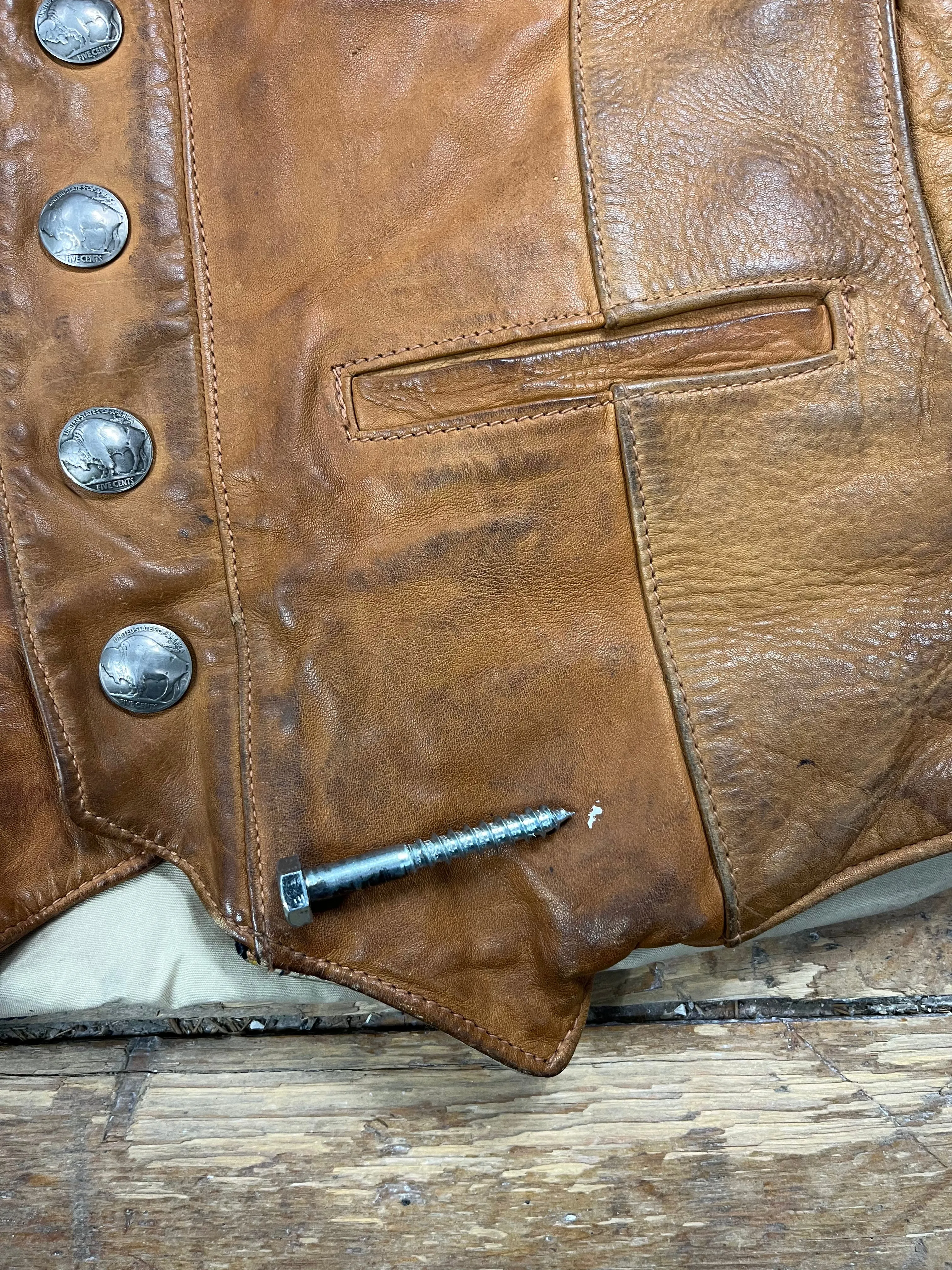 1970s Leather and Corduroy Vest by Storm Mountain Sportswear