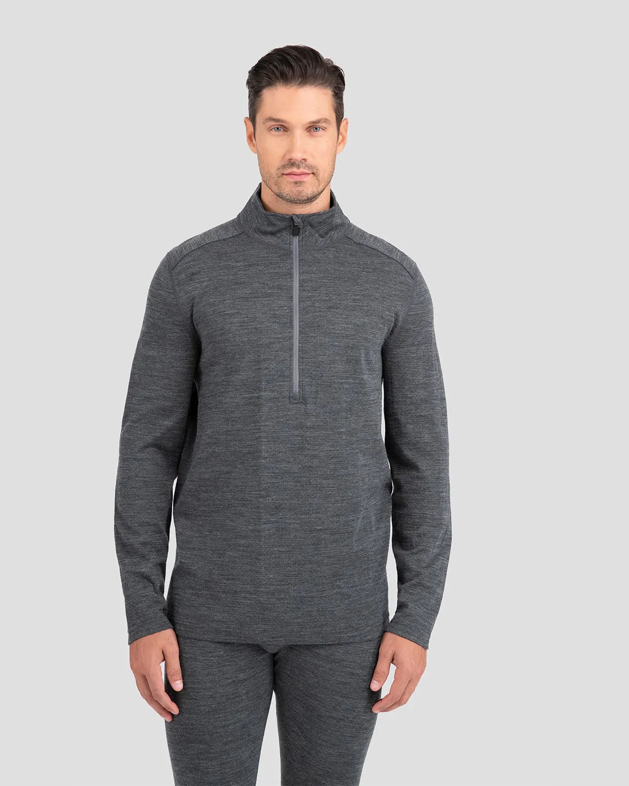 2.0 Men's Midweight Ultra Merino Wool Half-Zip Baselayer Top