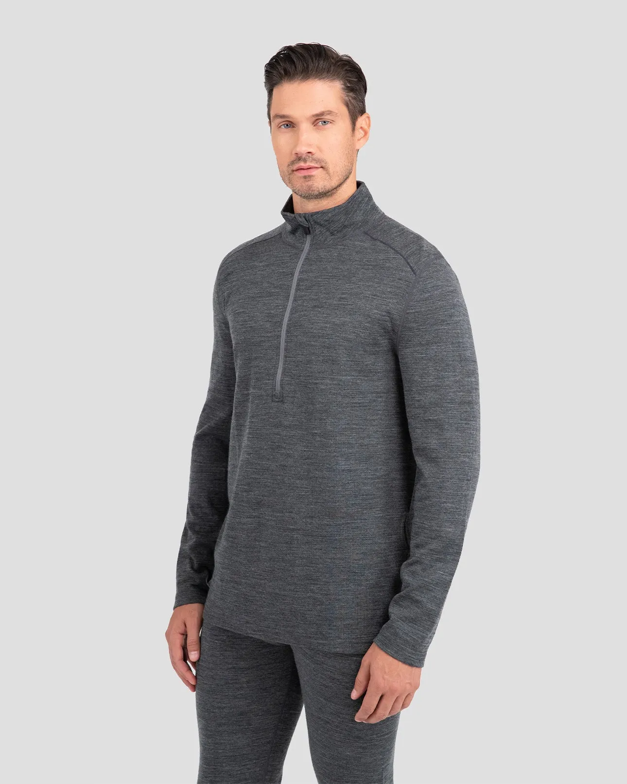 2.0 Men's Midweight Ultra Merino Wool Half-Zip Baselayer Top