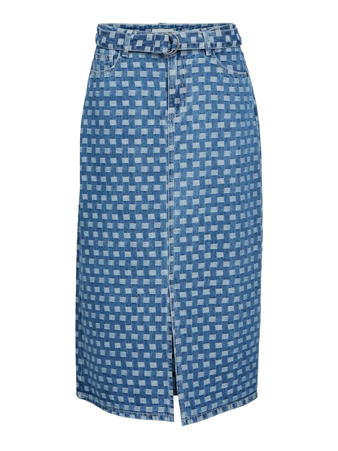 23044744 OBJHedda HW Midi Denim Skirt CC1 AW