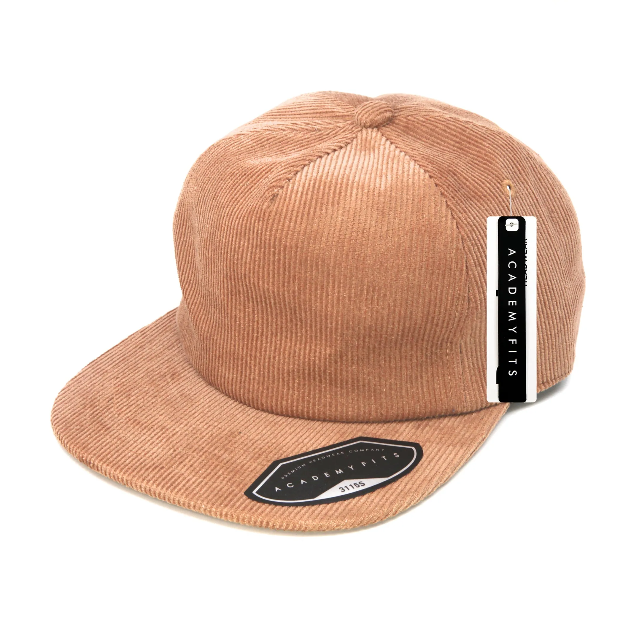 Academy Fits Corduroy Buckle Strapback Hat 3115B