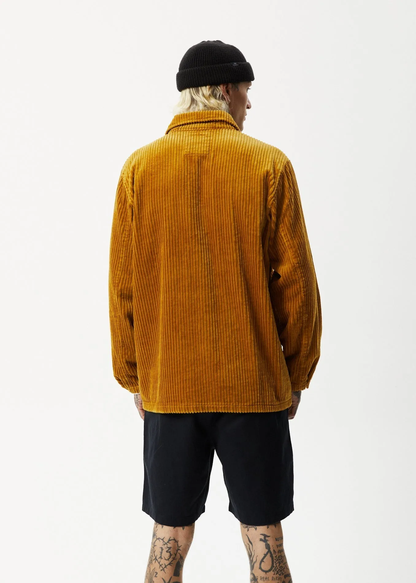 AFENDS Mens Waterfall - Corduroy Jacket - Mustard