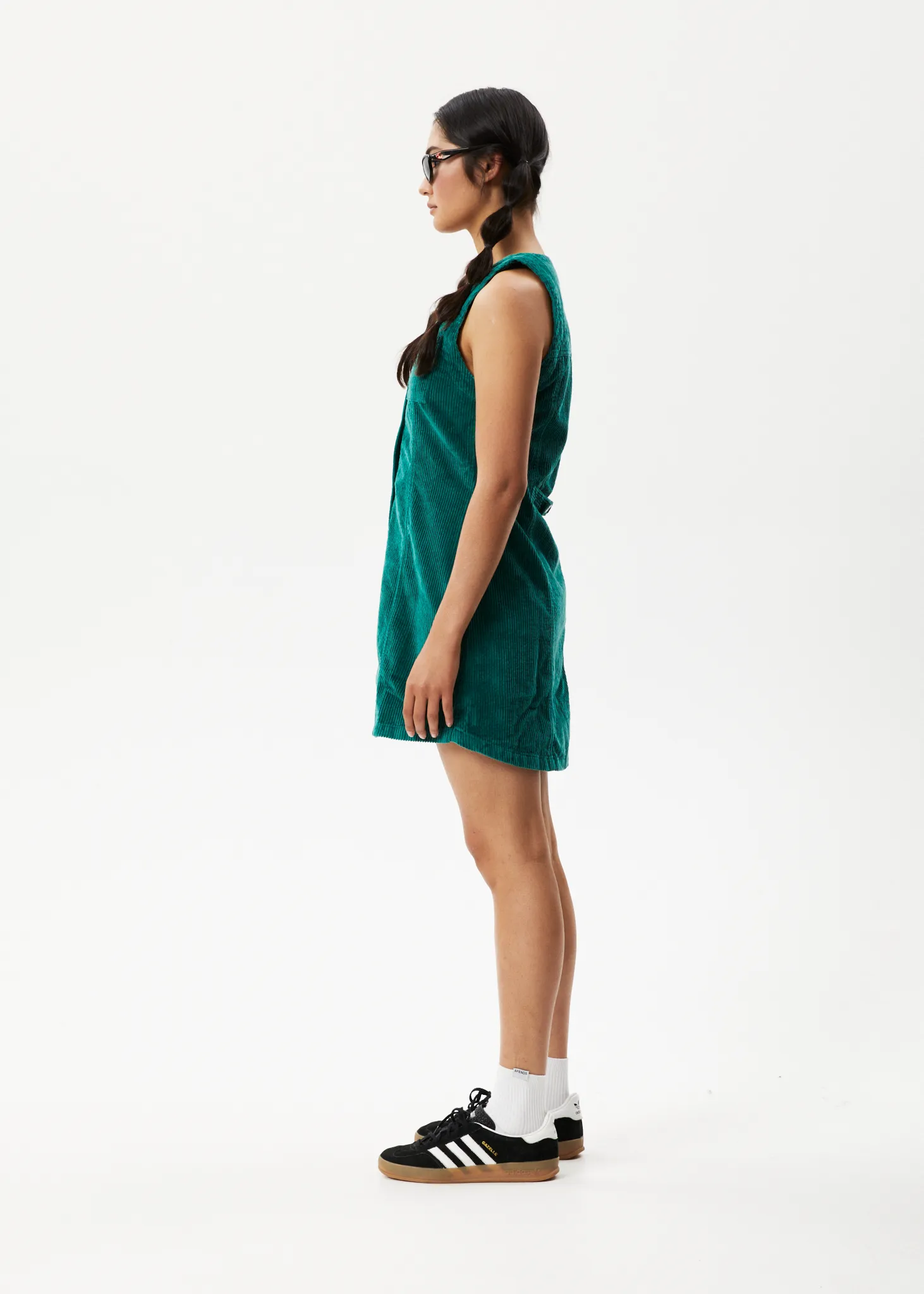 AFENDS Womens Kaia - Corduroy Mini Dress - Emerald