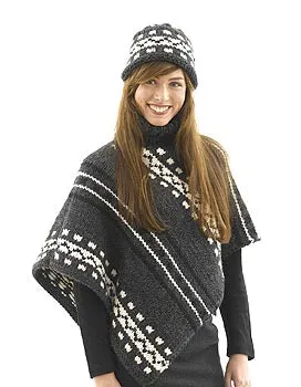 Alaska Poncho and Hat Womans Version Pattern (Knit)