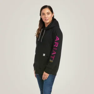 Ariat Women's Rebar Graphic Hoodie in Black & Purple 10037620