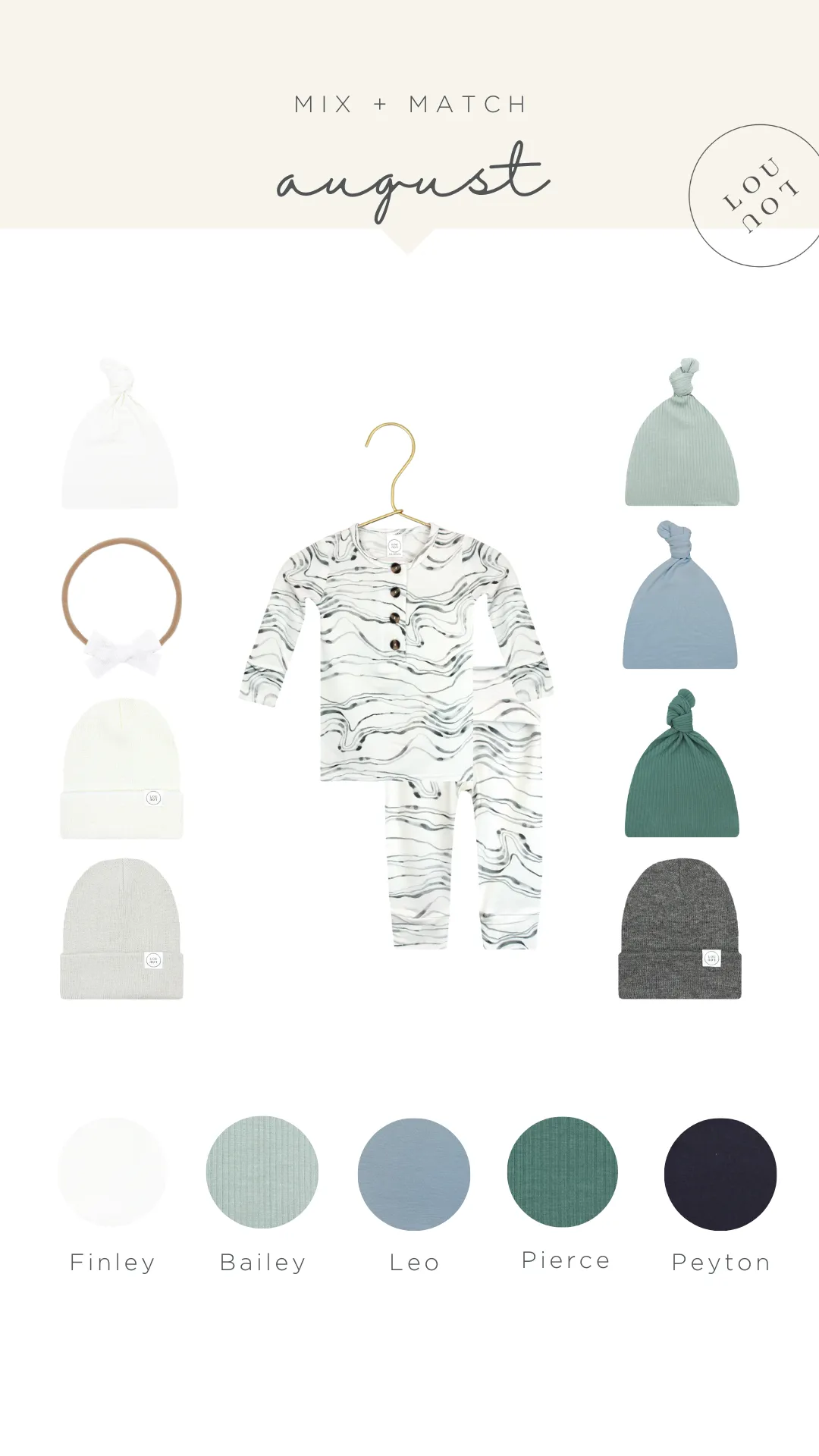 August Newborn Hat Bundle (Gown)