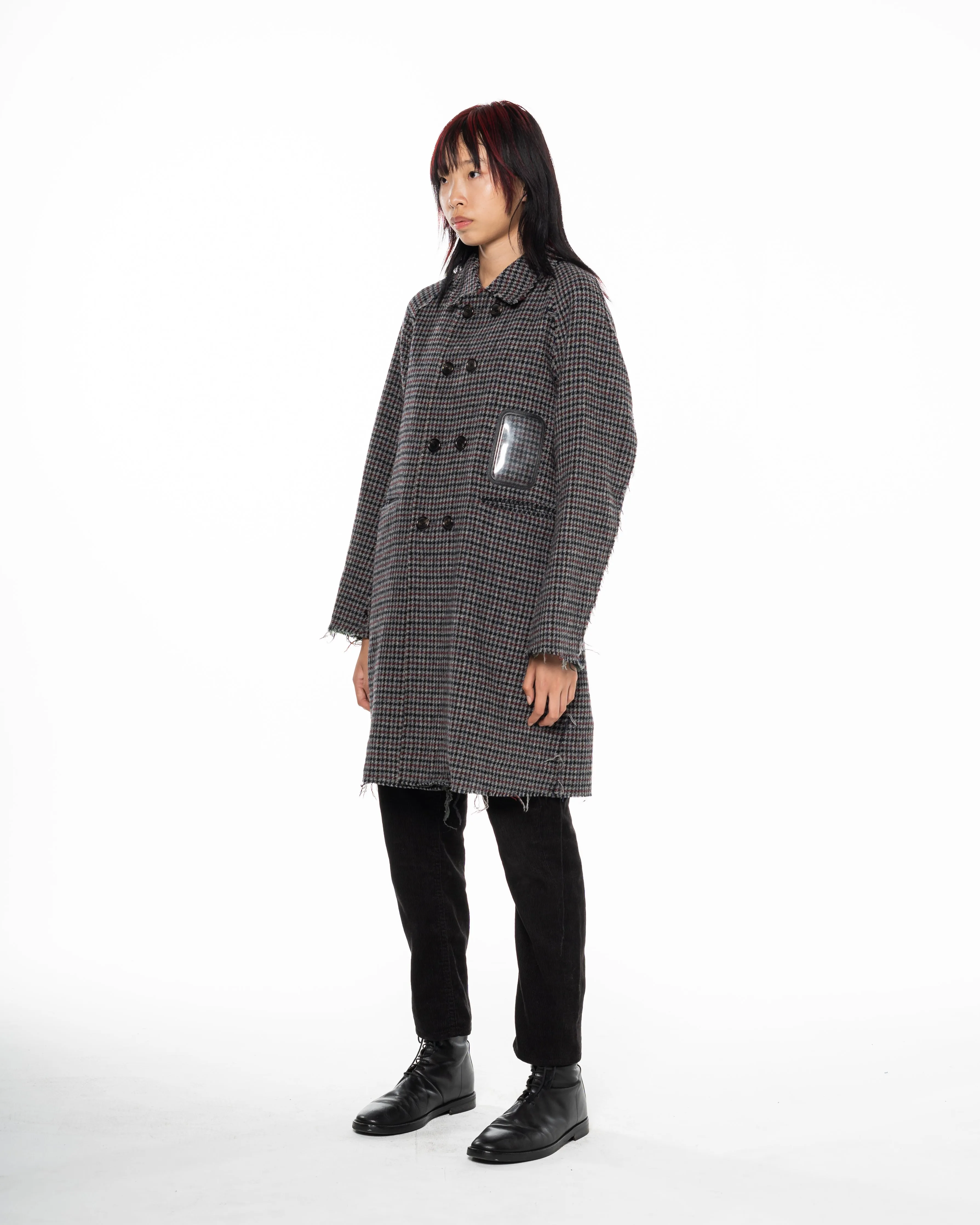 AW15 Fringe Herringbone Coat