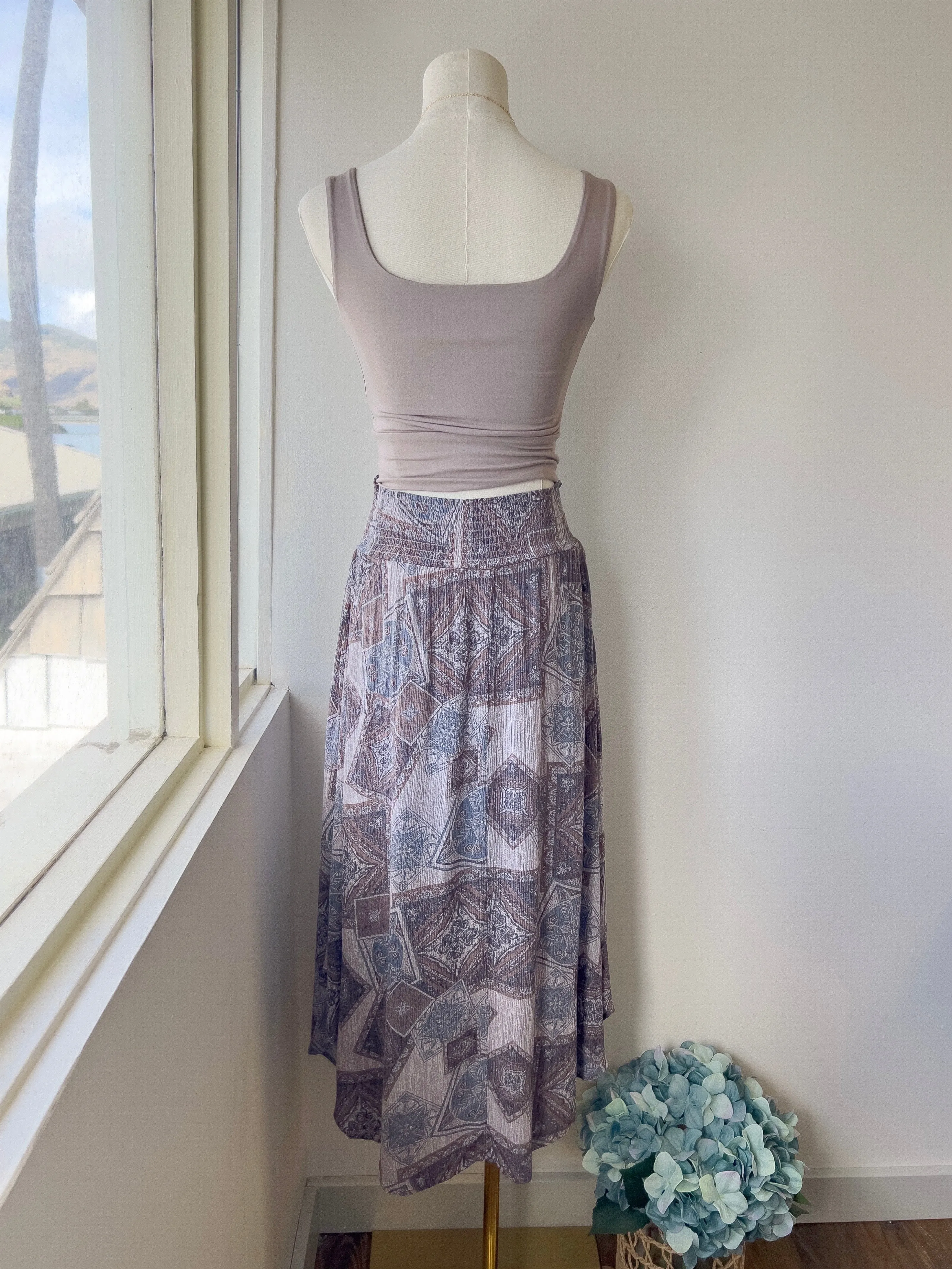 Baroque Print Midi Skirt (FINAL SALE)