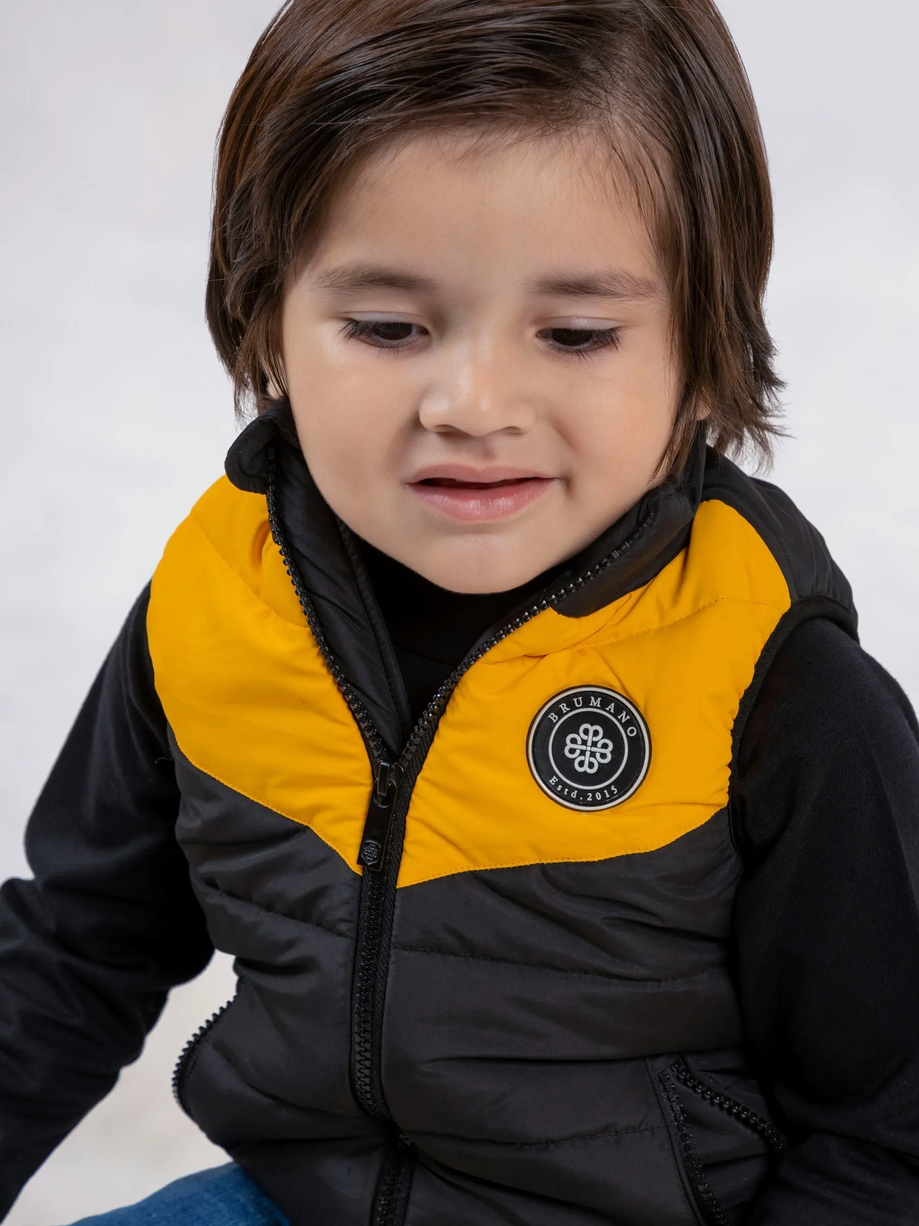 Black & Yellow Quilted Sporty Casual Gilet - Unisex