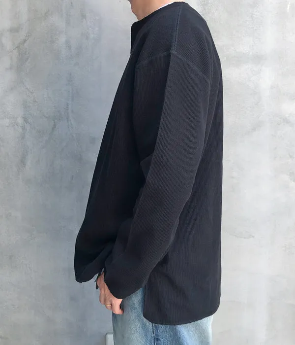 blurhms ROOTSTOCK/ROUGH&SMOOTH THERMAL OVER NECK LS (BLACK)