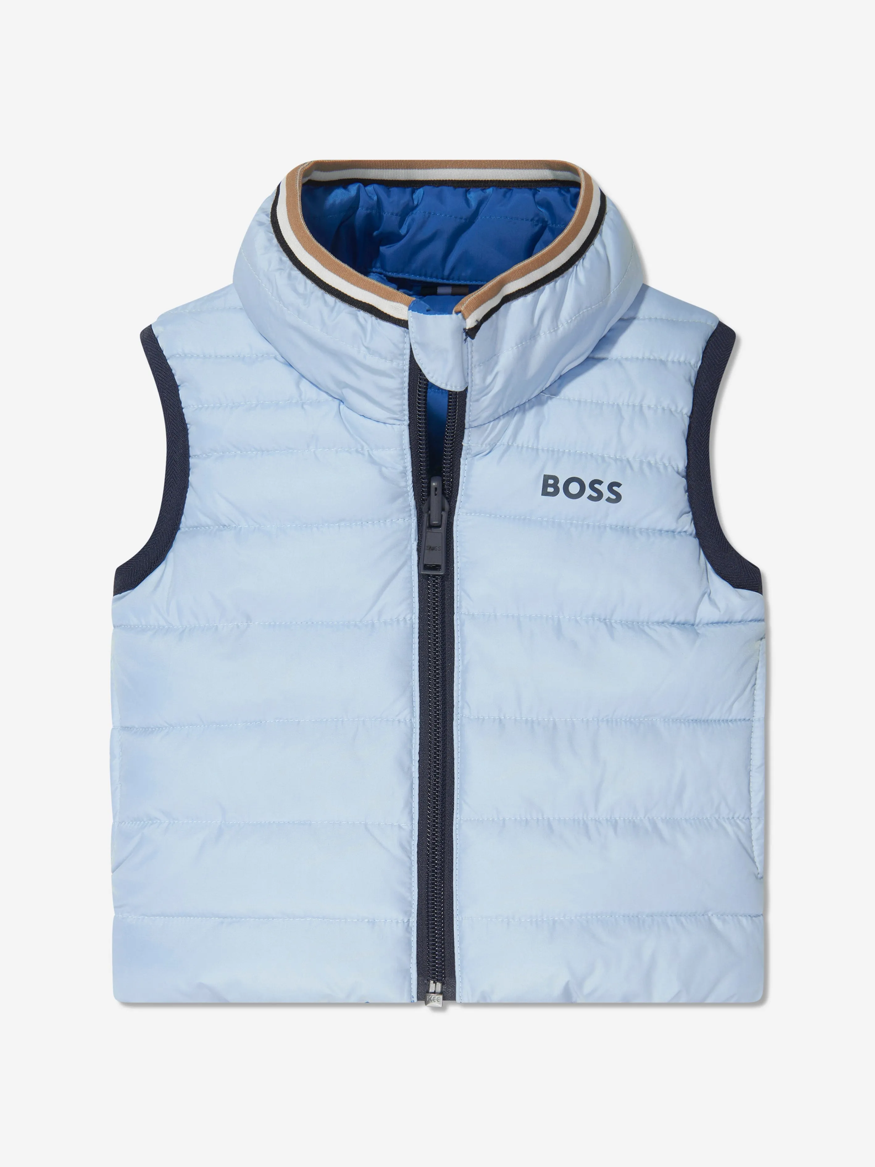 BOSS Baby Boys Reversible Gilet in Blue