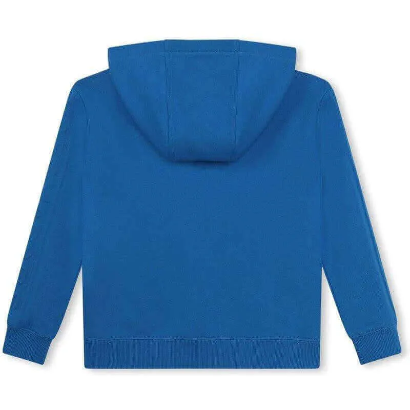 Boys Blue Embossed Hoodie