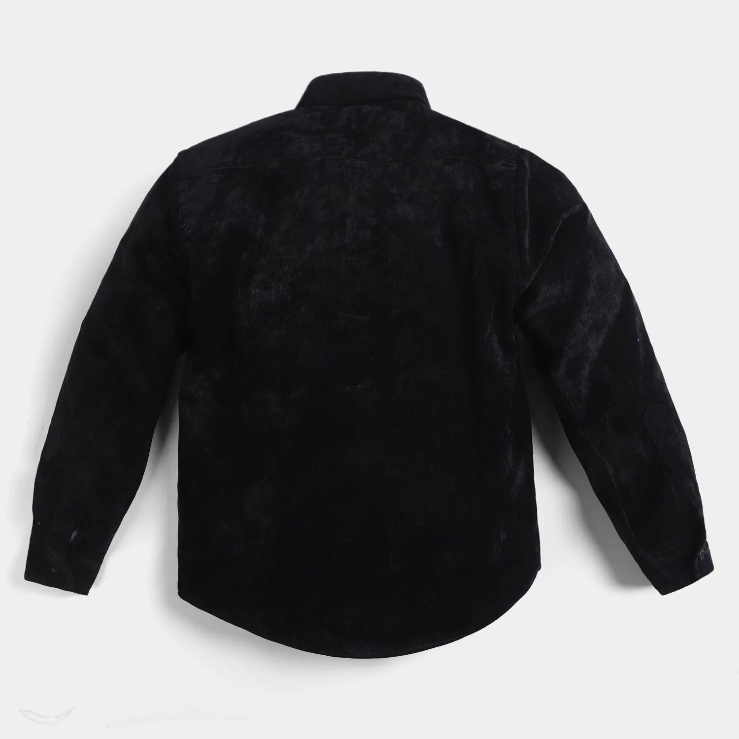 Boys Corduroy Casual Shirt -BLACK