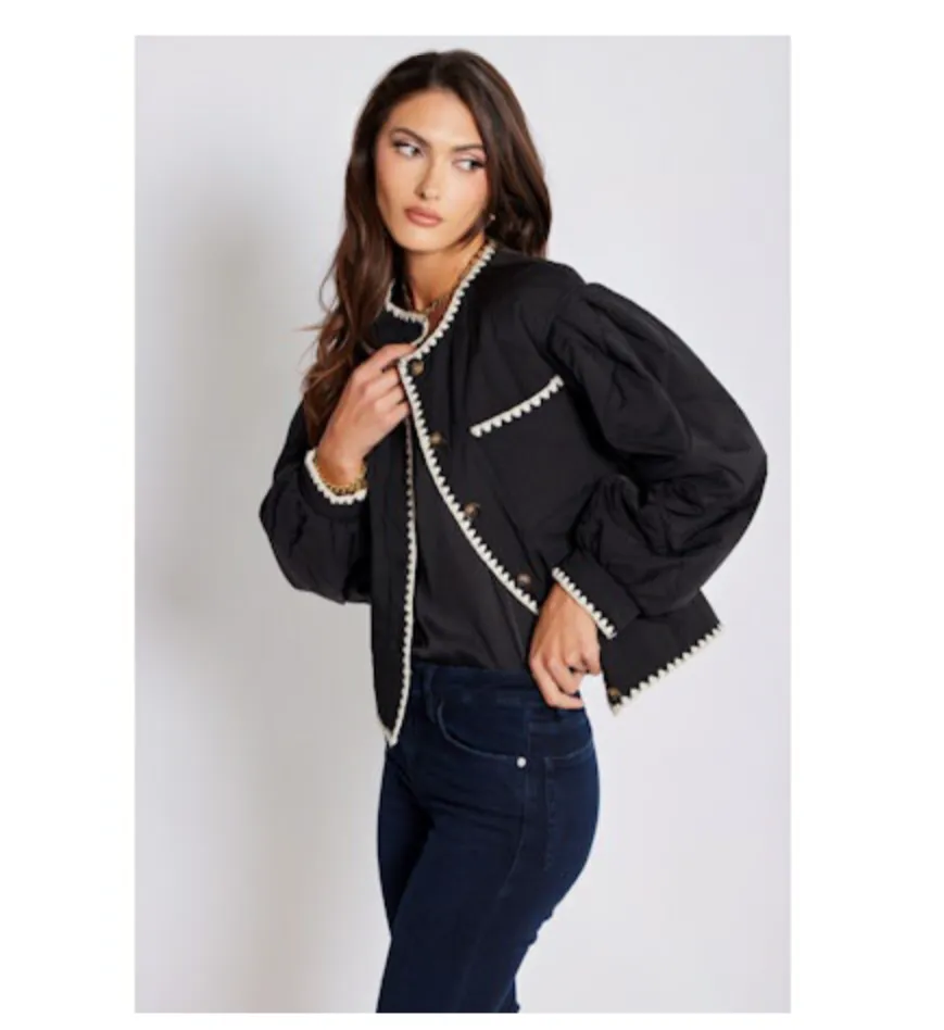 Brooklyn Whipstitch Quilted Jacket