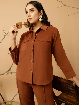 Brown Corduroy Shirt