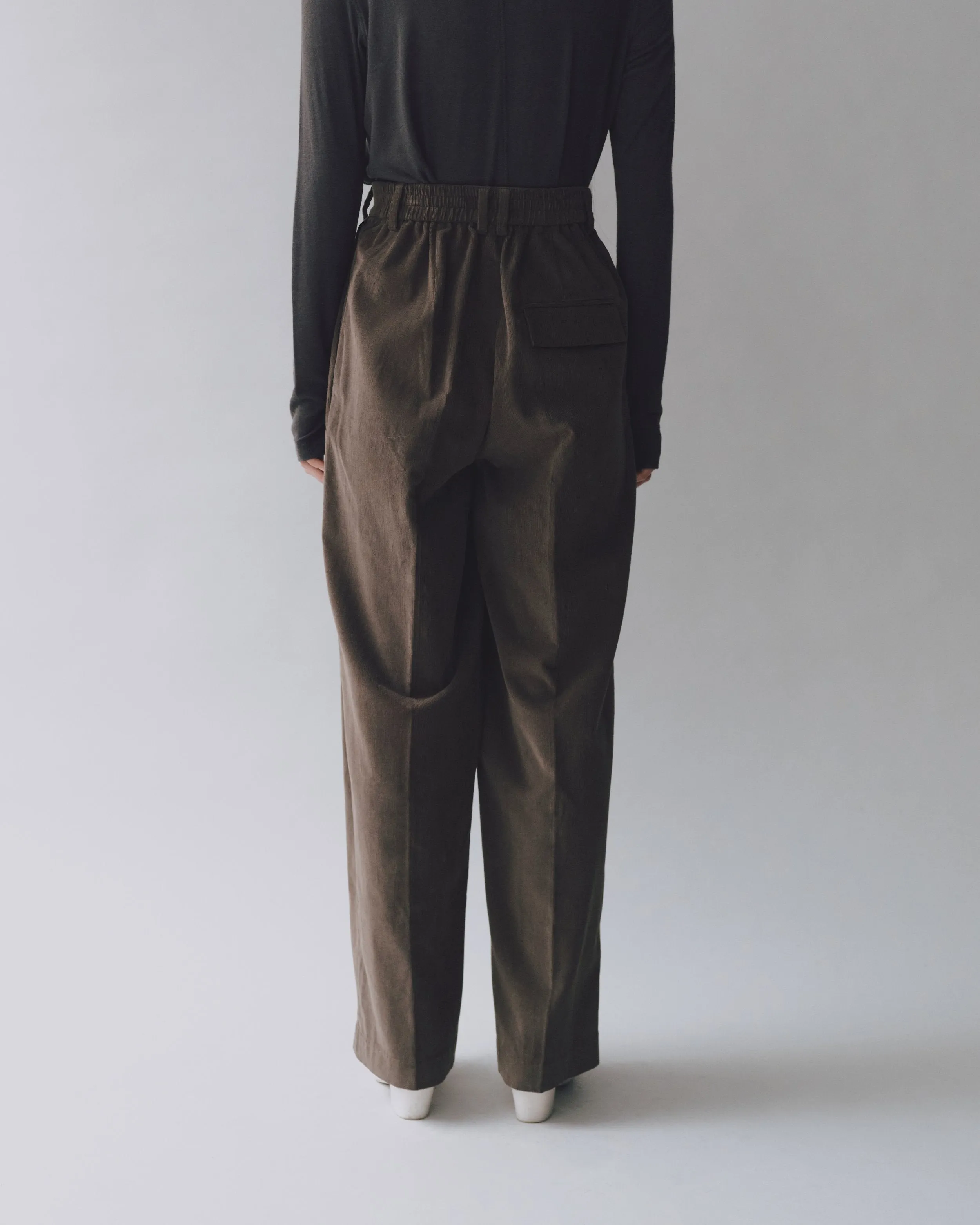 Brown Corduroy Wide Leg Pants