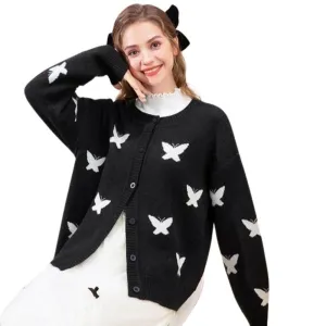 Butterfly Print Cardigan: Casual Women's Cardigan Great for all seasons, cute, smart and casual.