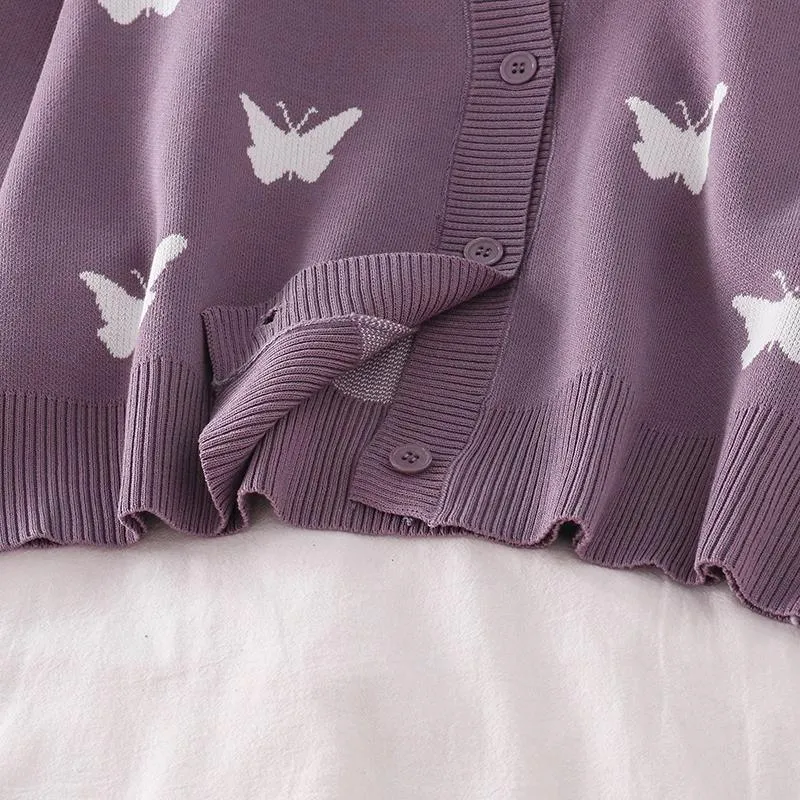 Butterfly Print Cardigan: Casual Women's Cardigan Great for all seasons, cute, smart and casual.