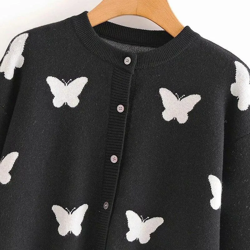 Butterfly Print Cardigan: Casual Women's Cardigan Great for all seasons, cute, smart and casual.