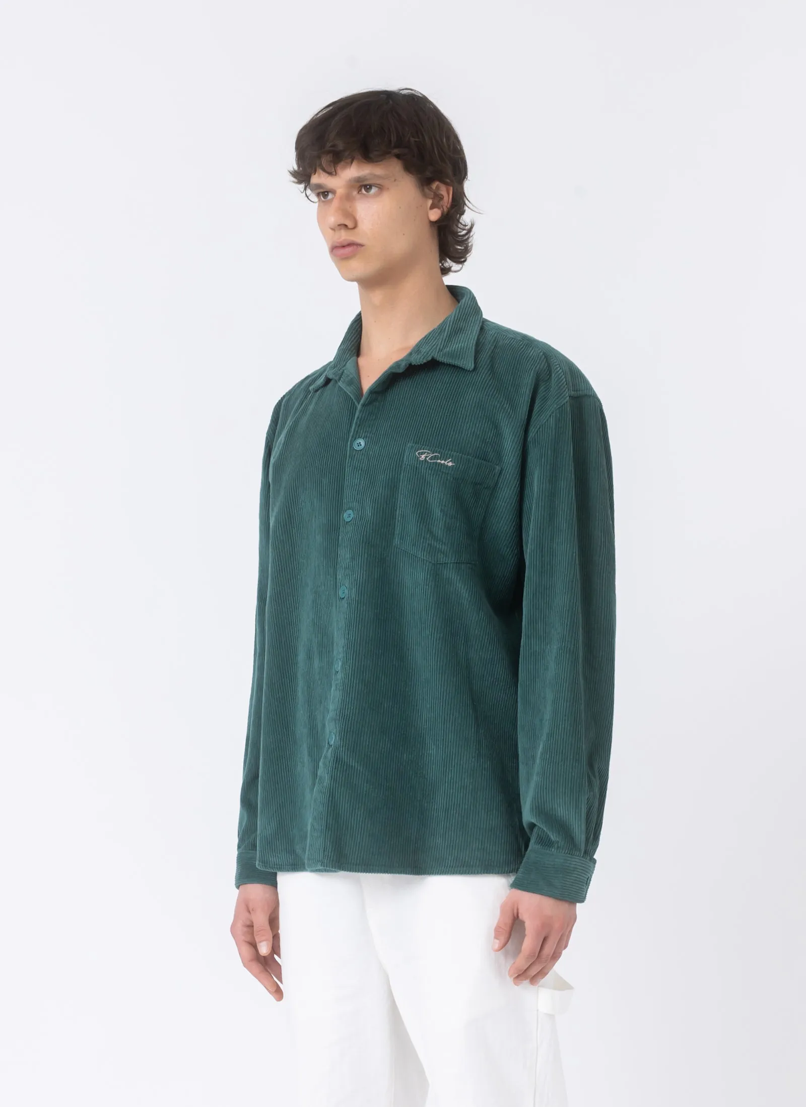 Cabin Shirt College Green Cord