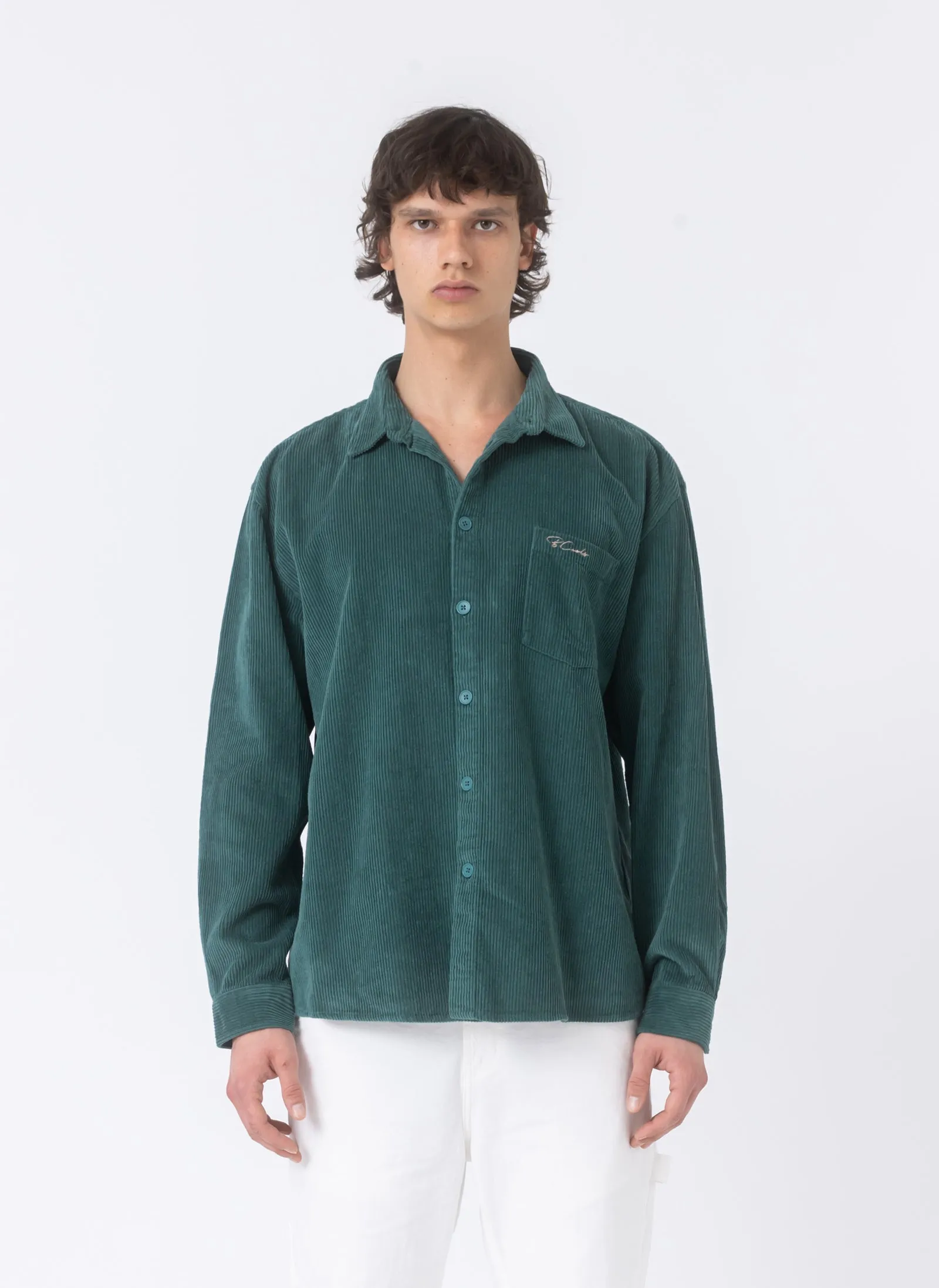 Cabin Shirt College Green Cord