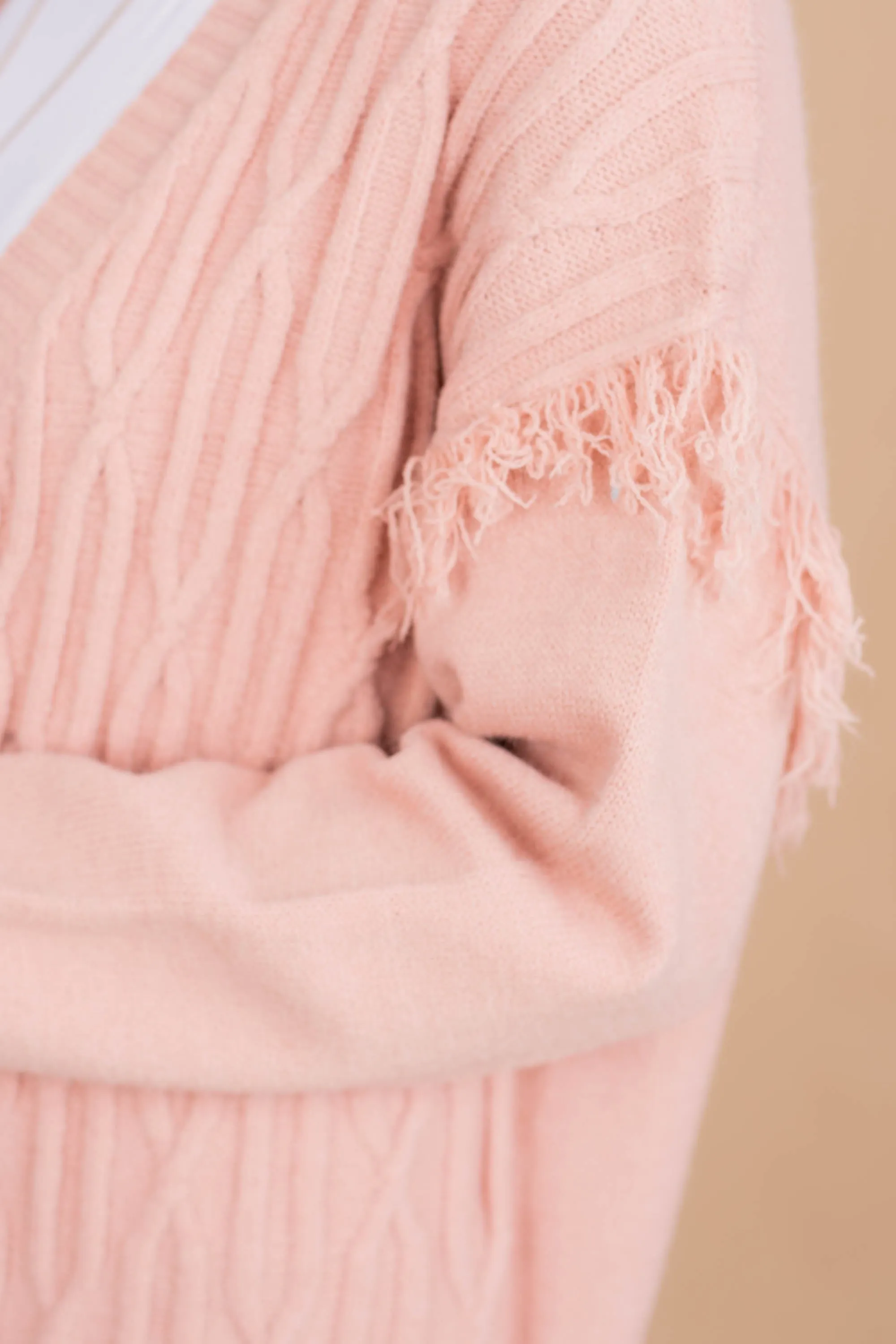 Call For Fun Pink Fringe Cardigan