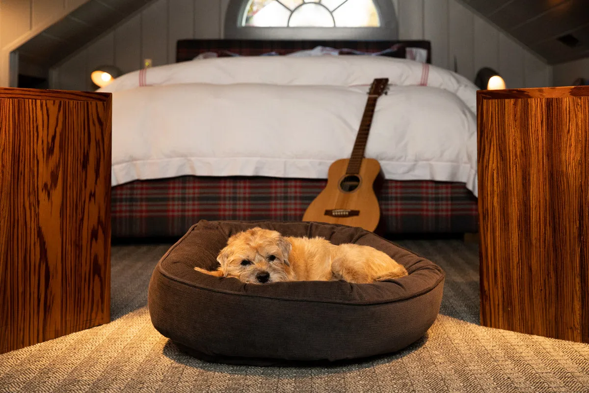 Canine Styles - Corduroy Chocolate Brown or Orange - Dog Bed