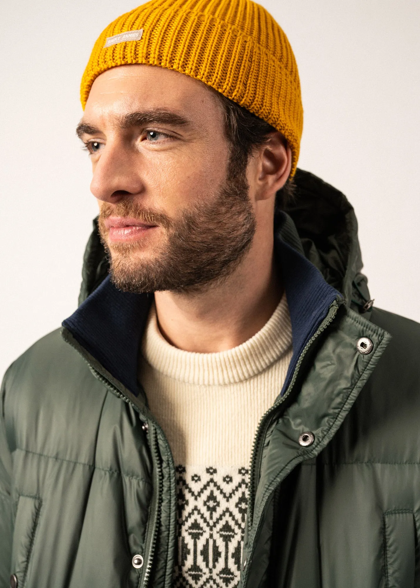 Canot turn-up hat - in purl knit (AMBRE)