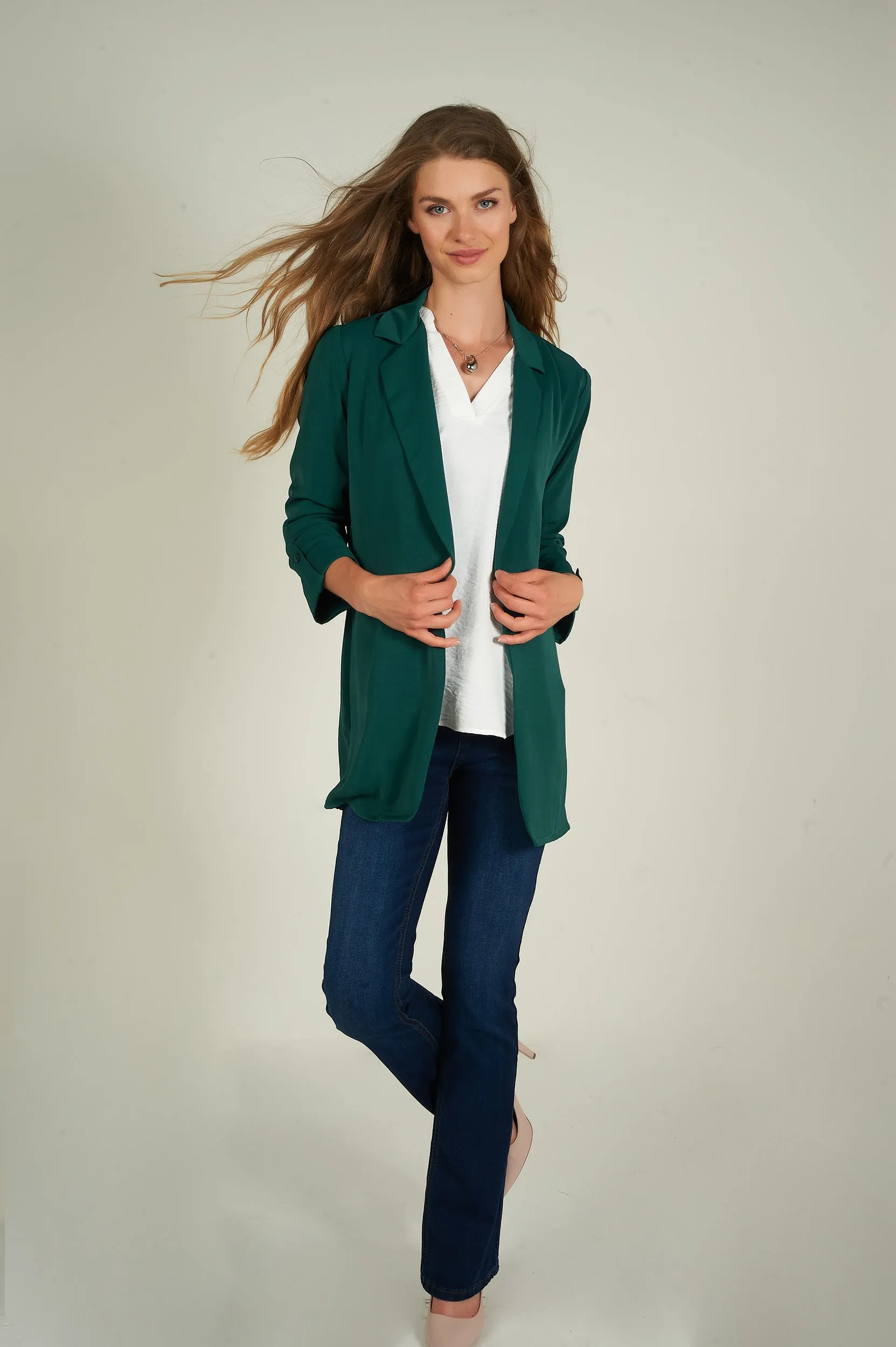 Cardigan long ouvert - BLANDA-X2 - (R-B2)