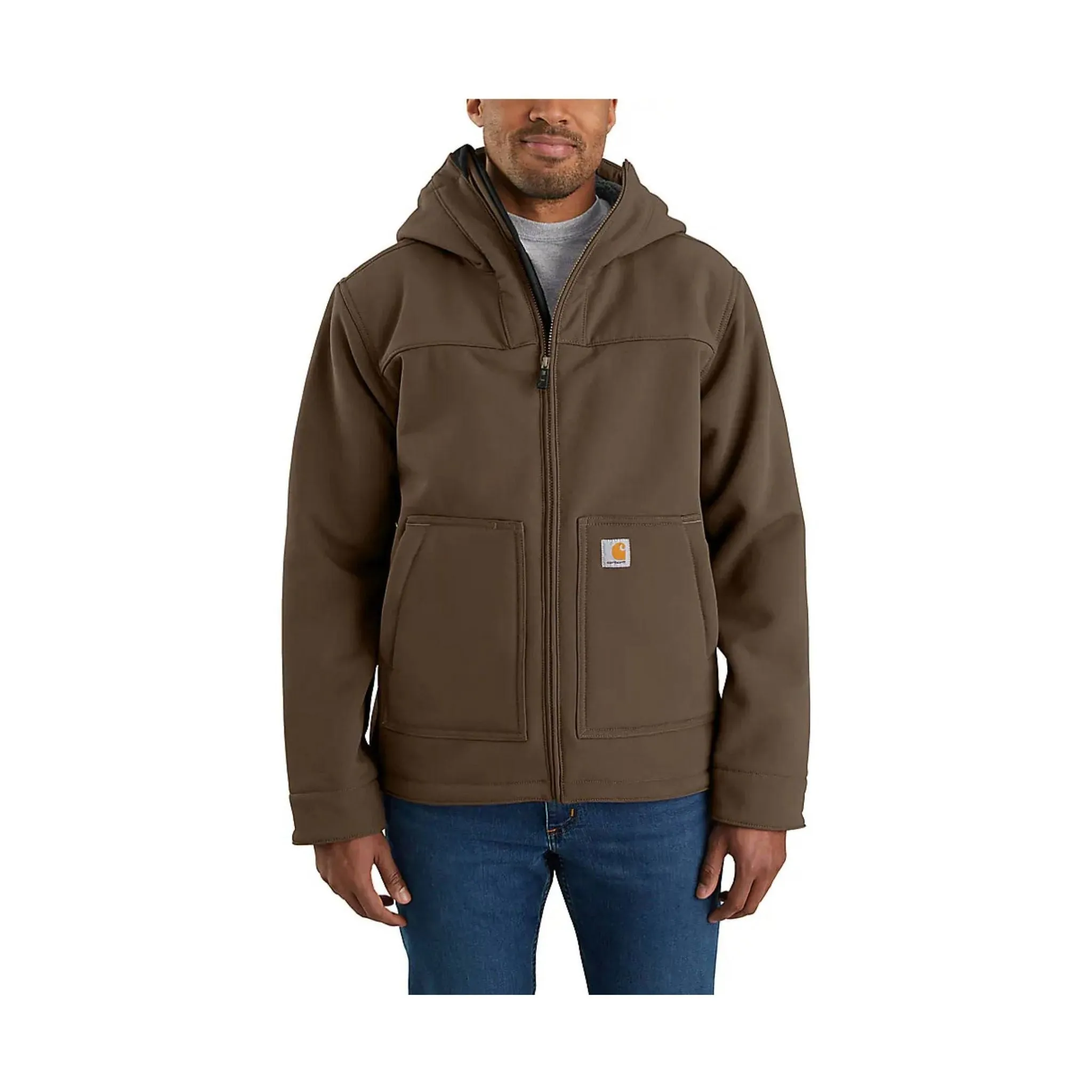 Carhartt Men's Super Dux Sherpa Lined Relaxed Fit Active Jac - Coffee