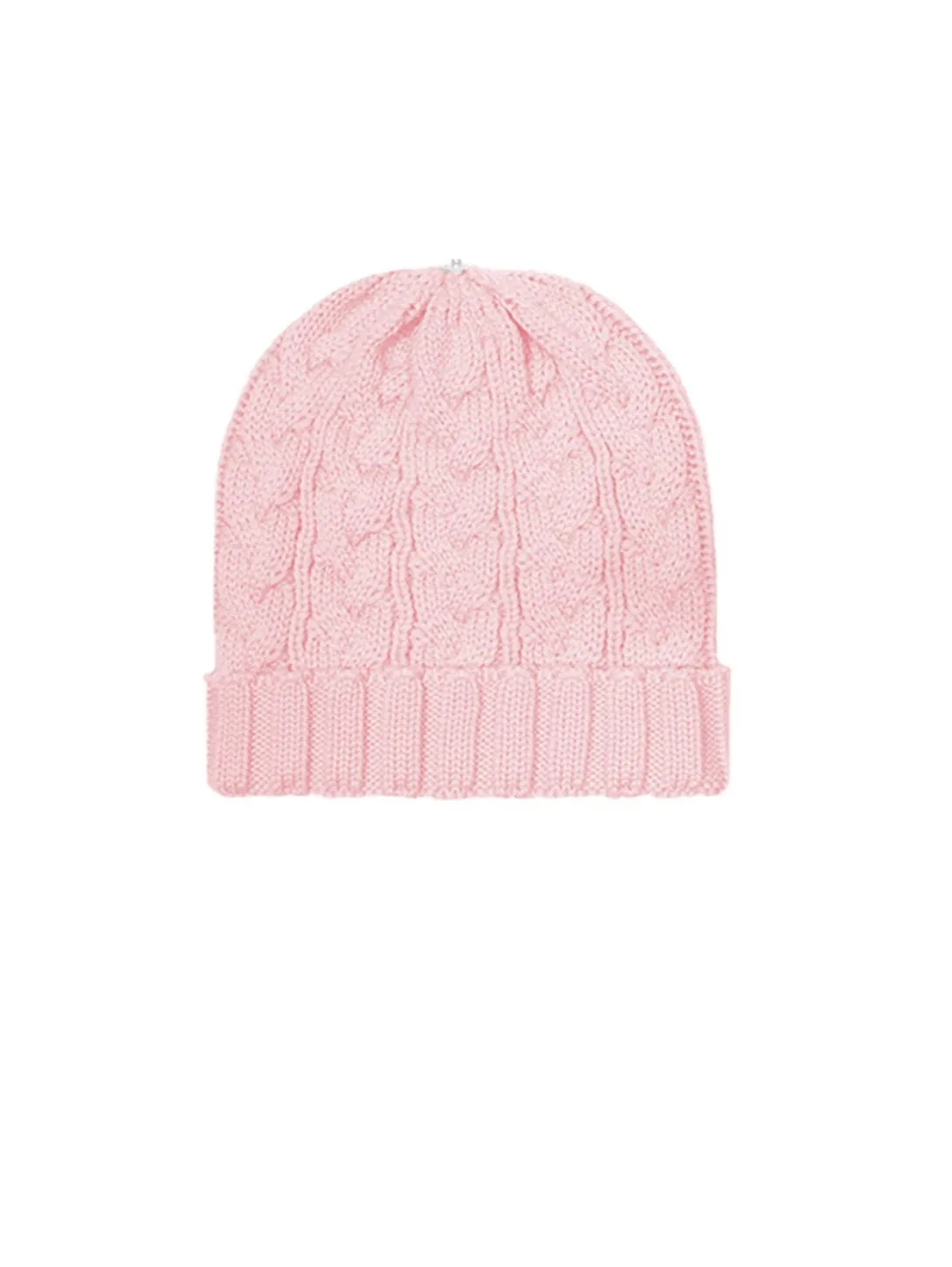 Charlie Cable Knit Hat - Petal Pink