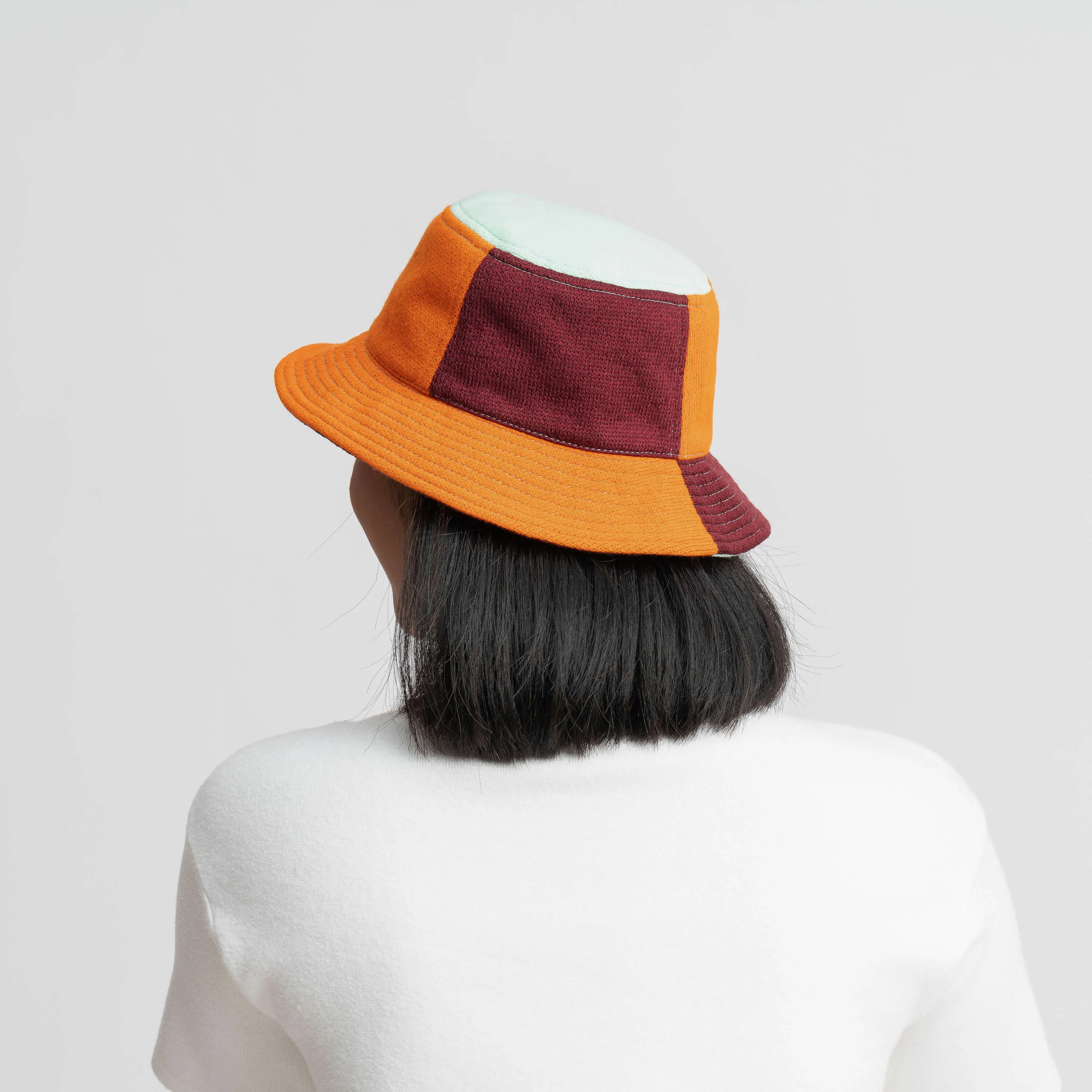 Colorblock Knit Bucket Hat