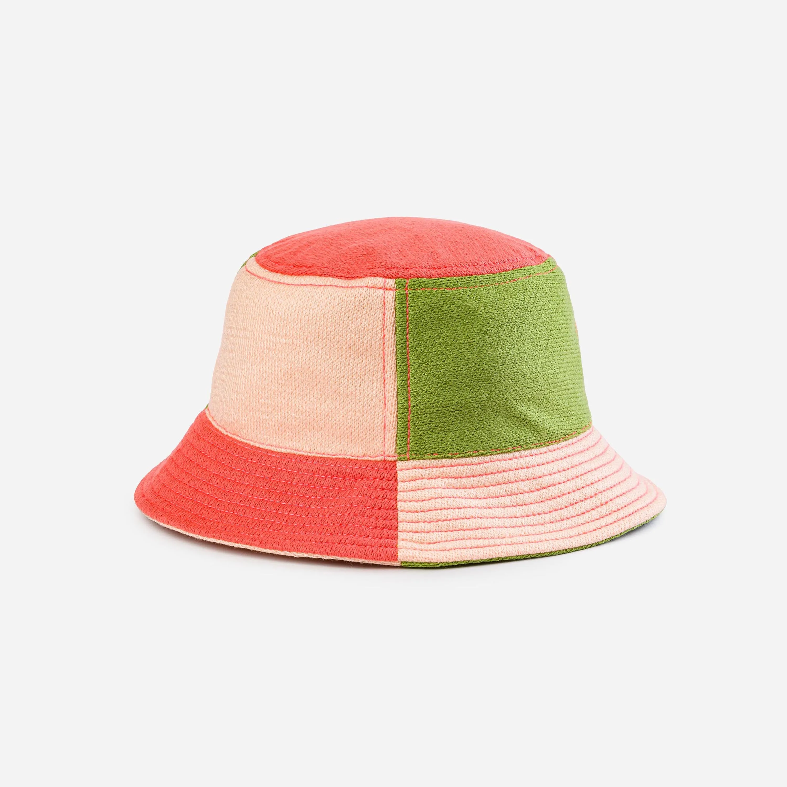 Colorblock Knit Bucket Hat