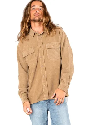 Coop Corduroy Long Sleeve Shirt - Fennel