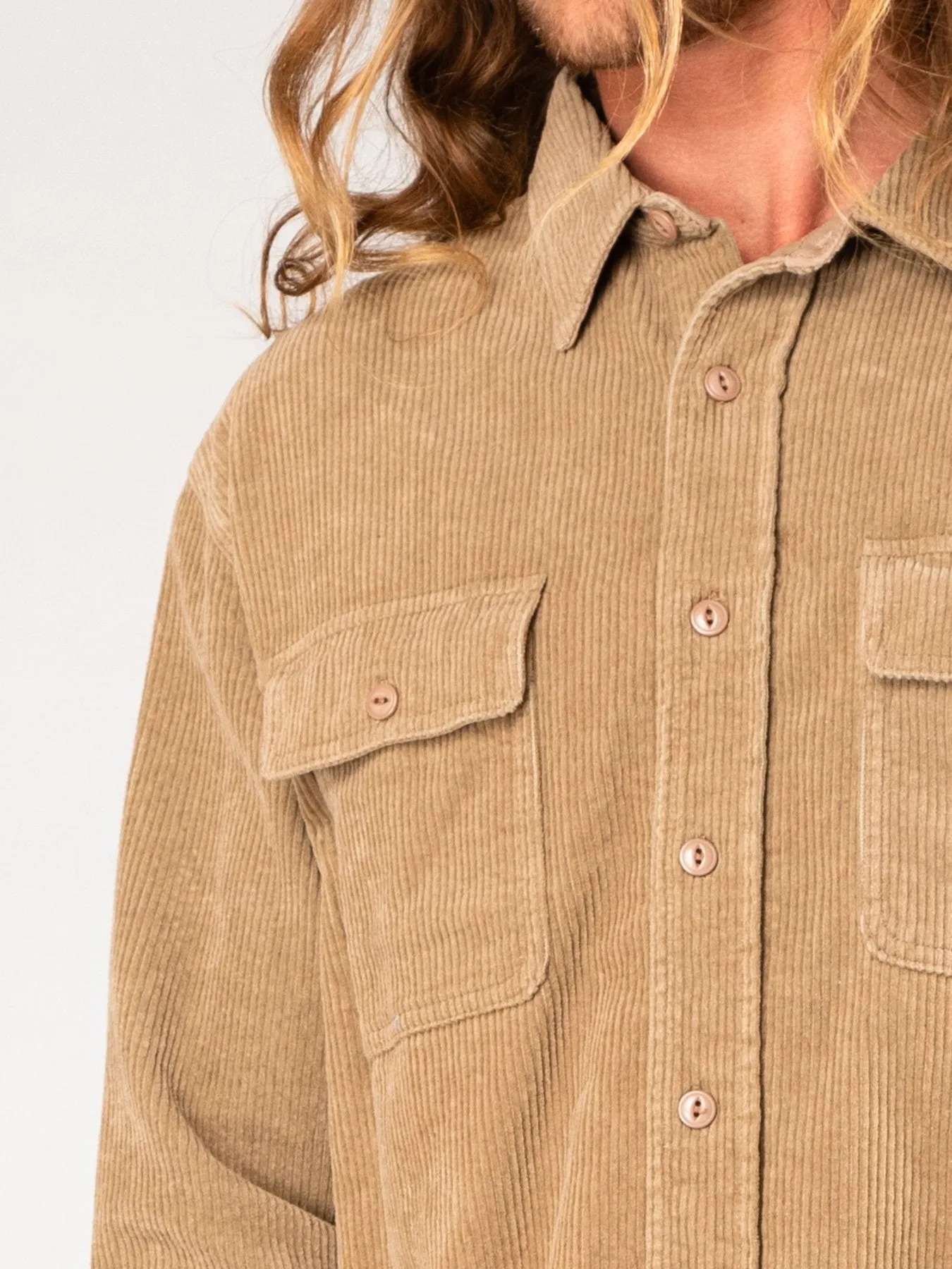 Coop Corduroy Long Sleeve Shirt - Fennel