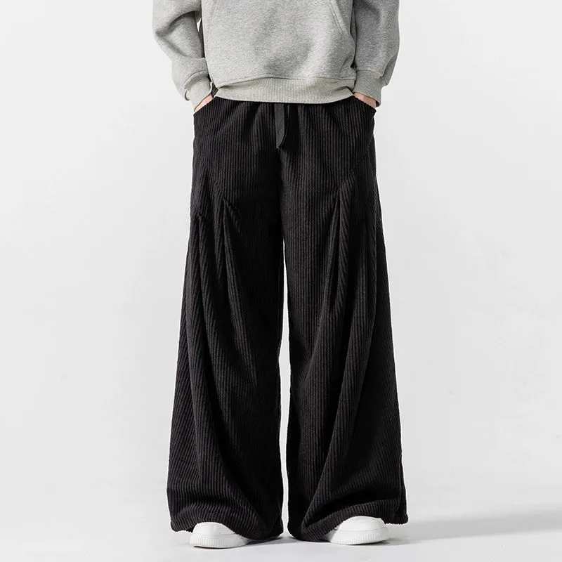 Corduroy Casual Thick Straight Wide-leg Pants