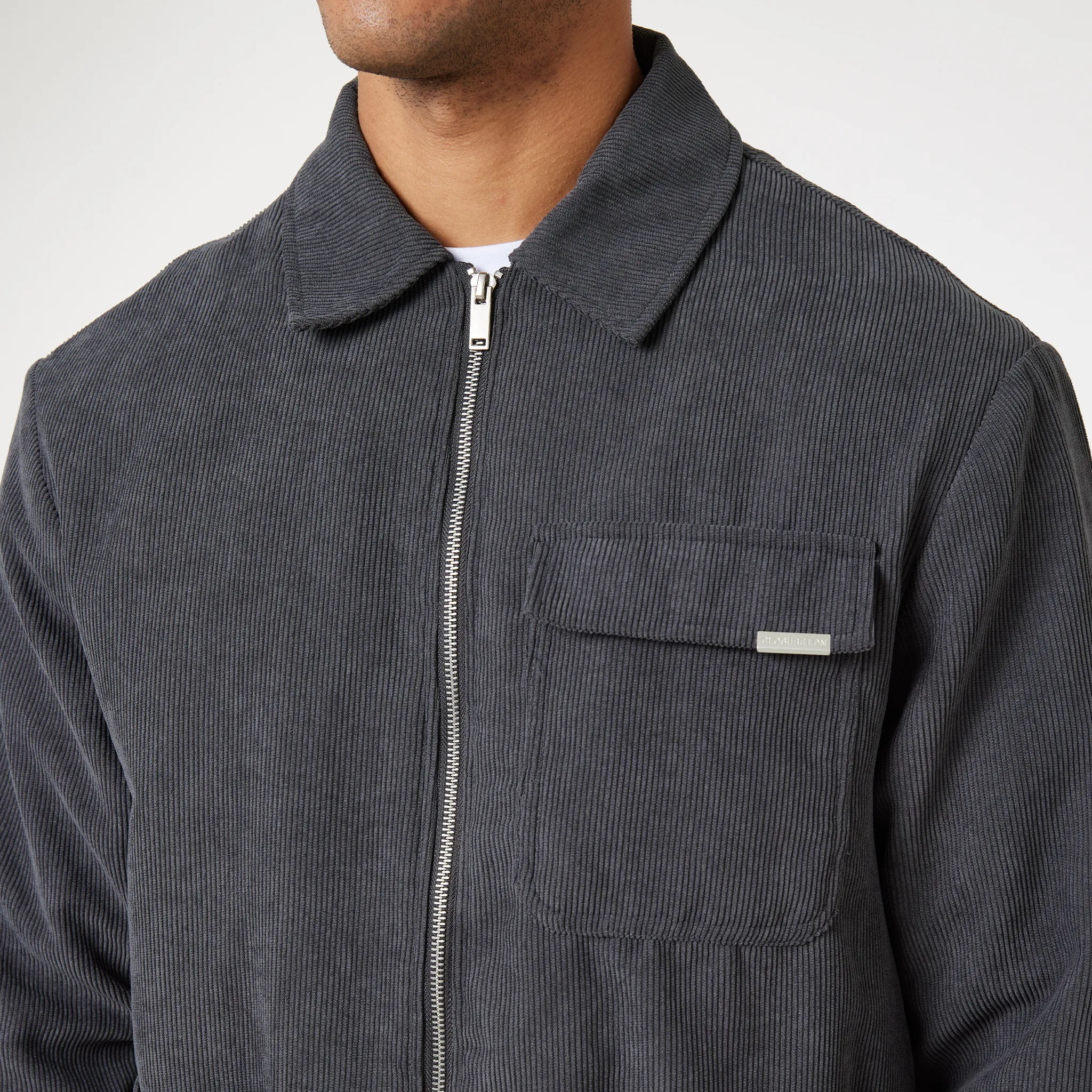 Corduroy Overshirt | Charcoal