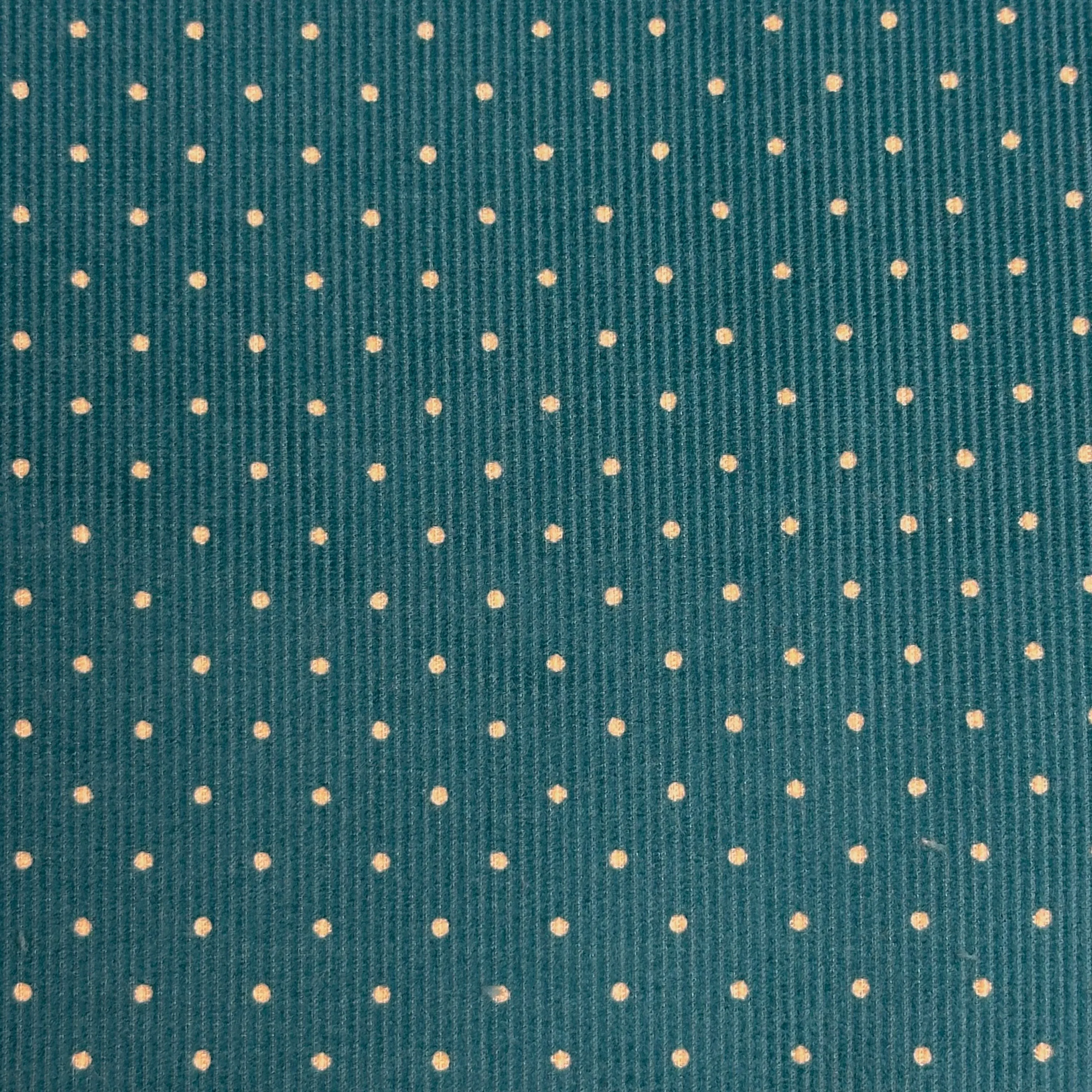 Corduroy Teal Dot