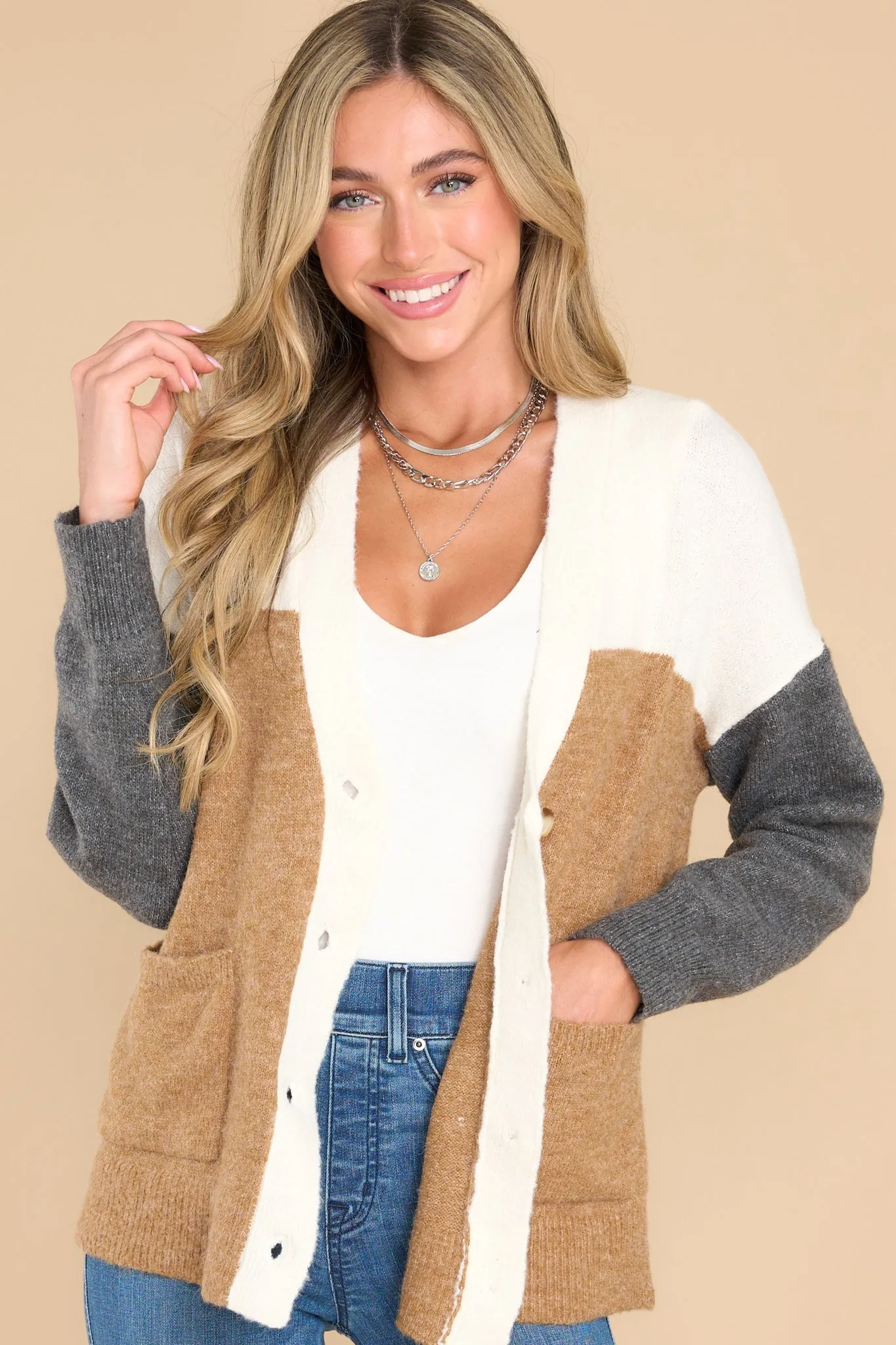 Cozy Coffee Shop Multi Cardigan