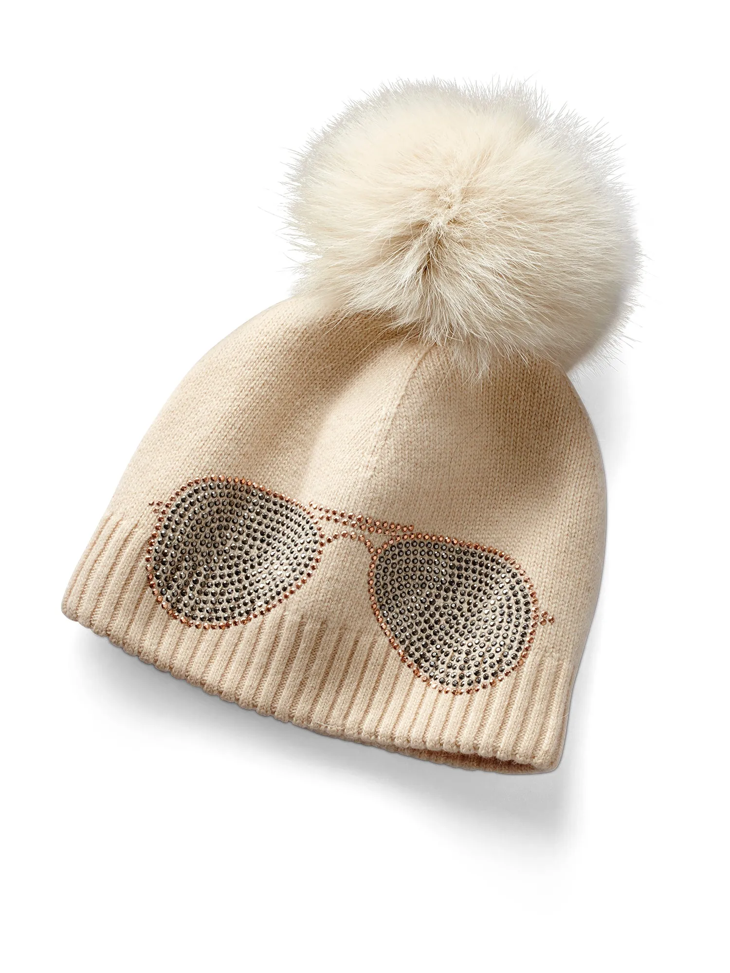 Crystal Sunglass Pom Hat