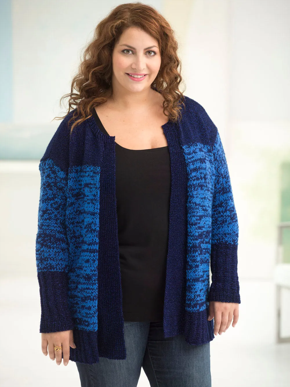 Curvy Girl® Subtle Texture Cardigan (Knit)