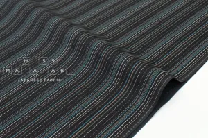 DEADSTOCK Corduroy Lines - black, teal