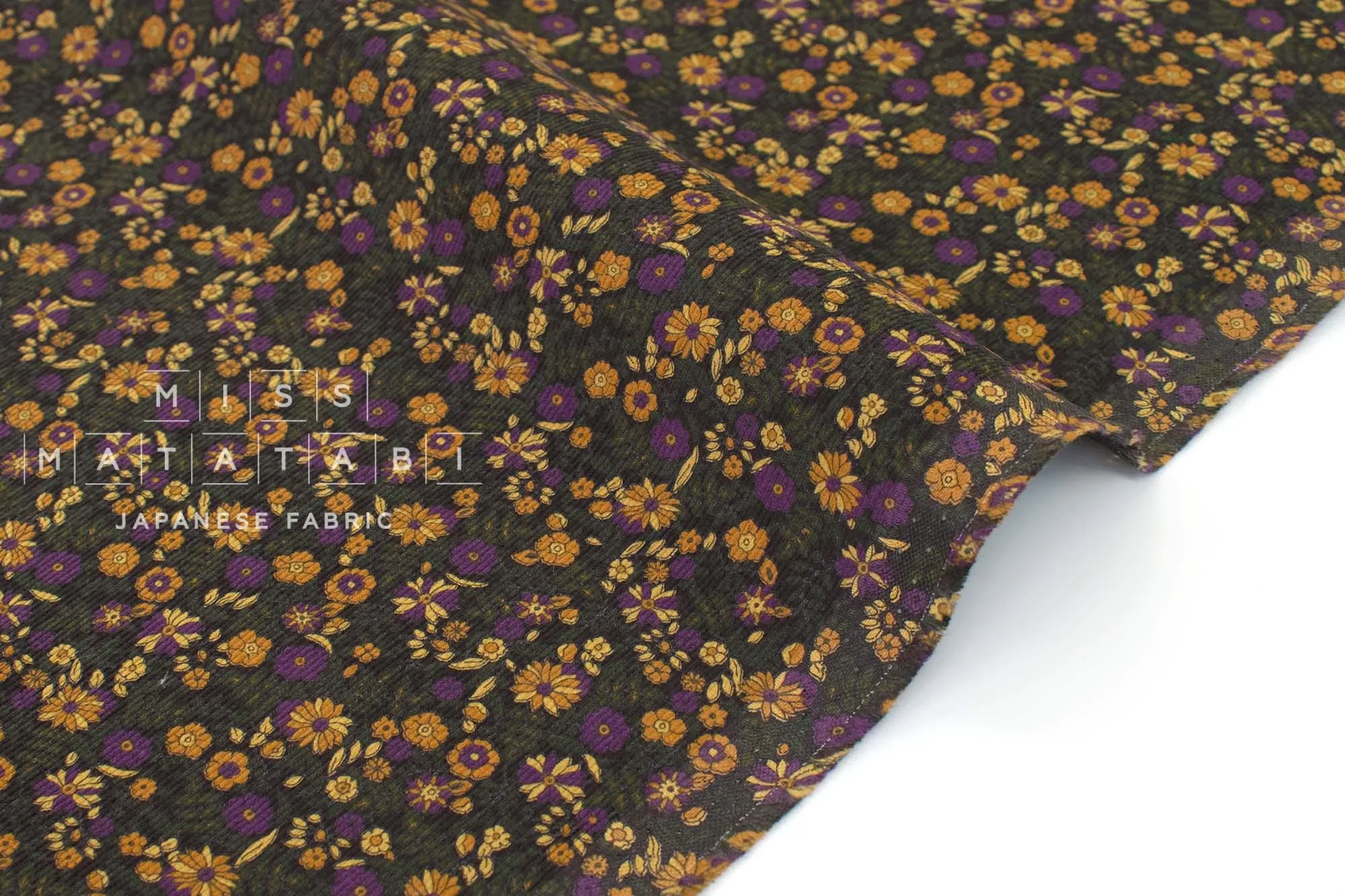 DEADSTOCK Corduroy Little Flowers - C