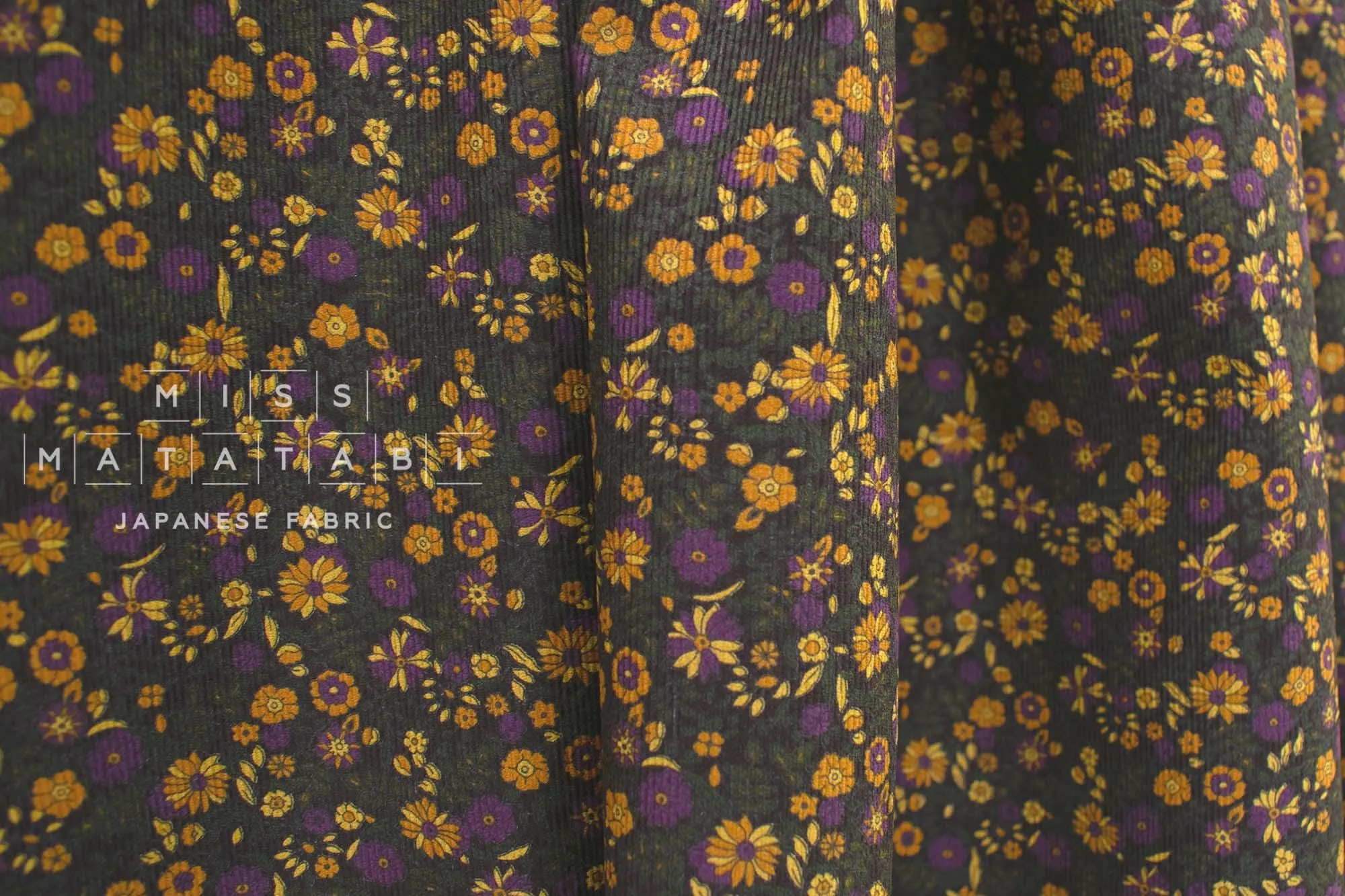 DEADSTOCK Corduroy Little Flowers - C