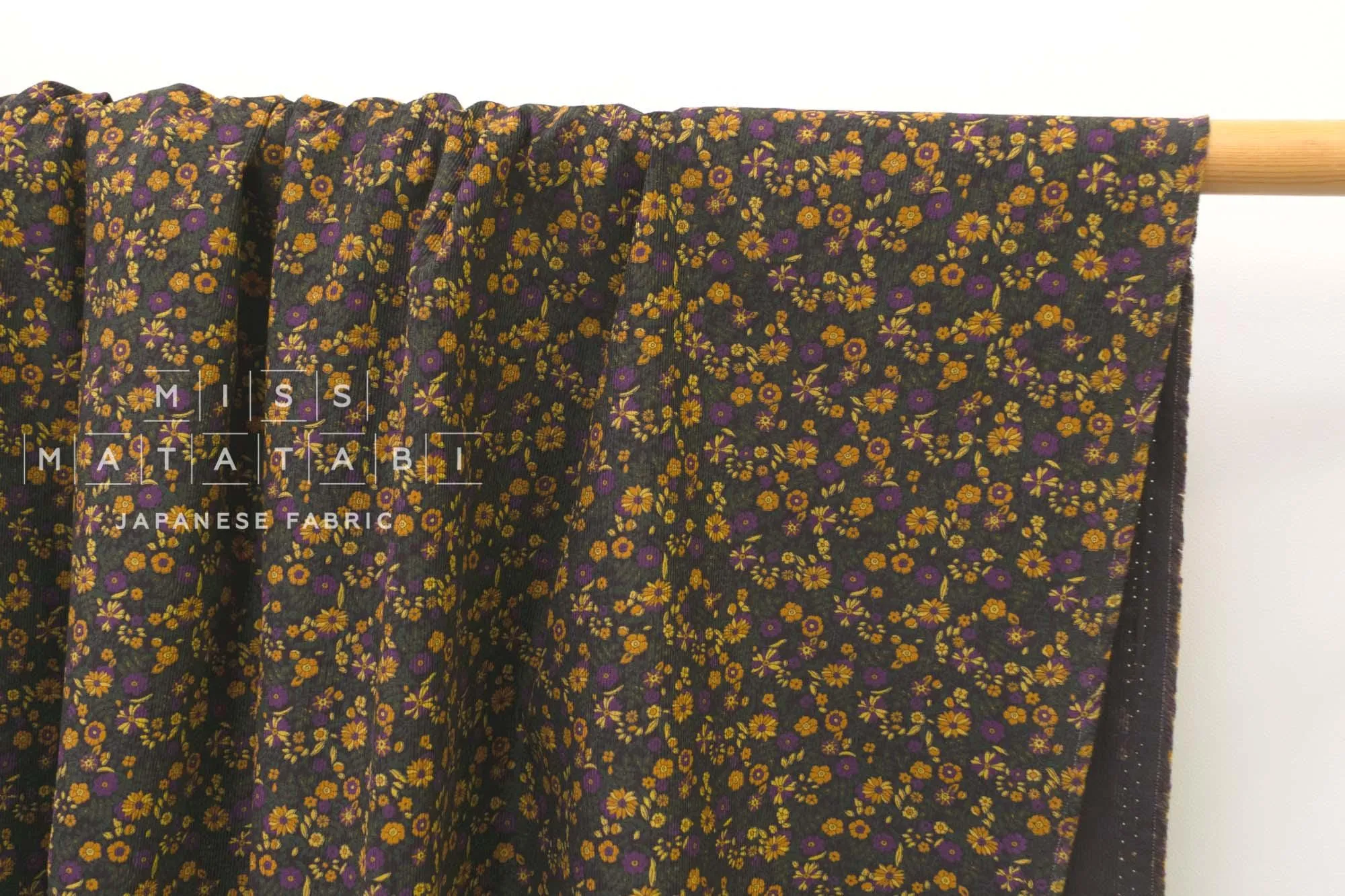 DEADSTOCK Corduroy Little Flowers - C