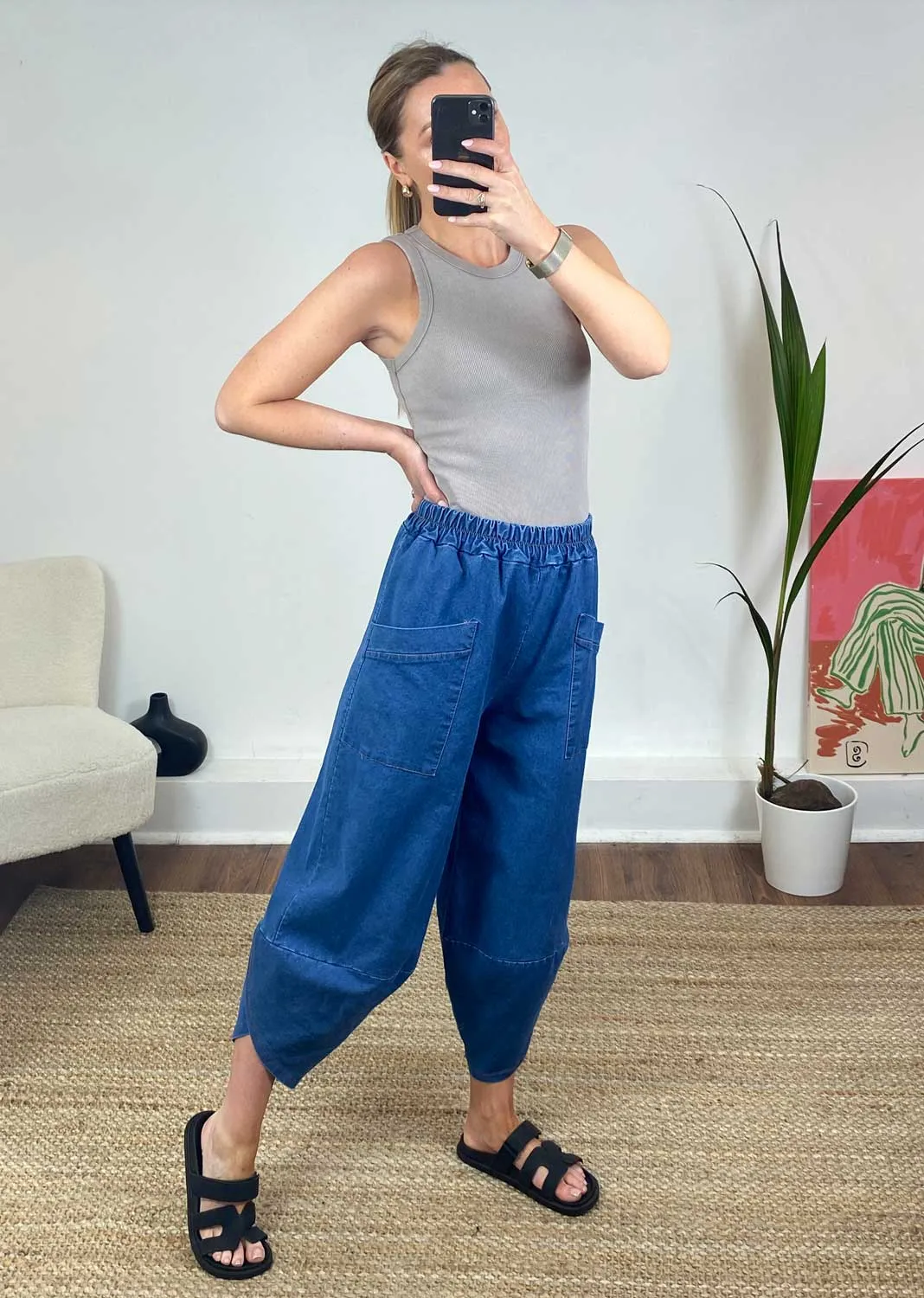 Denim Cocoon Pocket Pants