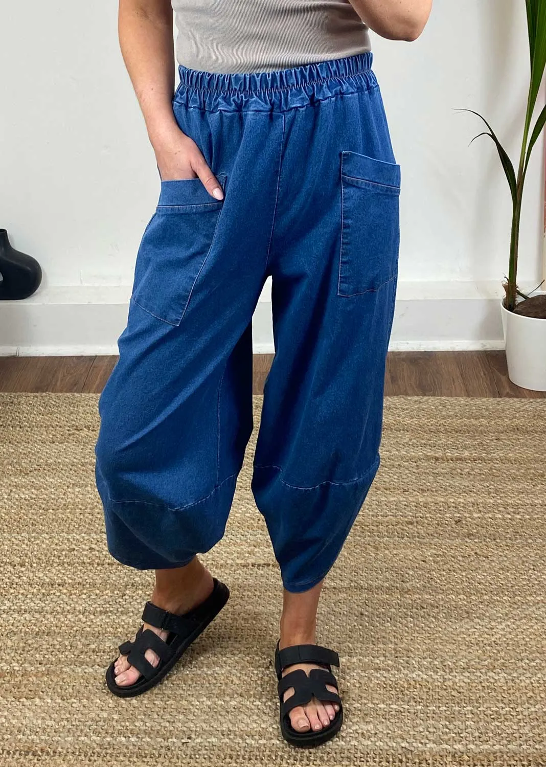 Denim Cocoon Pocket Pants