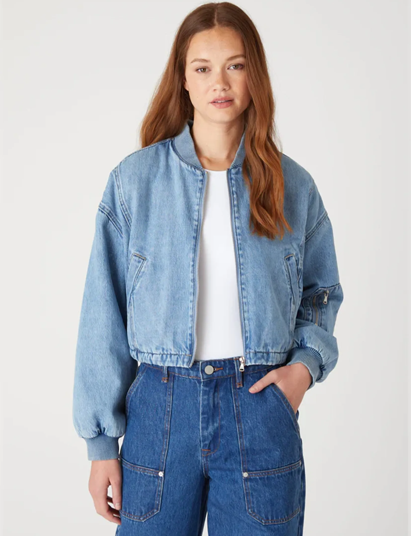 Denim Sherpa Bomber, Guest Star Indigo