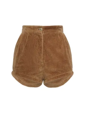 Dolce&amp;Gabbana   Corduroy high rise shorts 