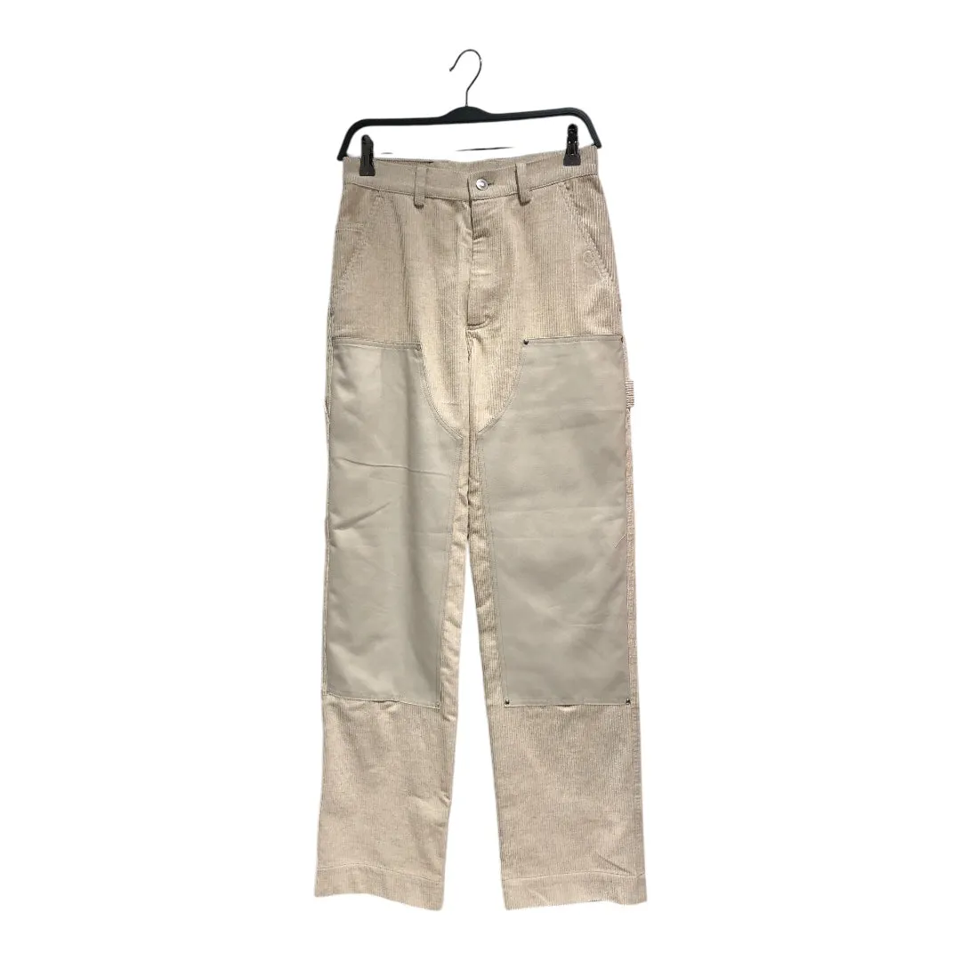 DROLE DE MONSIEUR/Straight Pants/XS/Cotton/CRM/CORDUROY CARPENTER PANTS